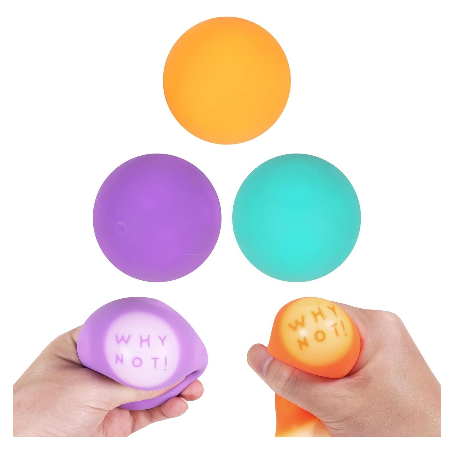 3 Pelotas Antiestrés Shanghaijun 7 cm para Niños y Adultos