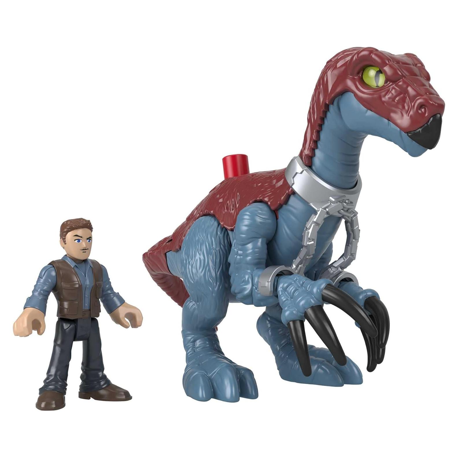 Juego de Figuras Dinosaurios Owen Grady y Therizinosaurus
