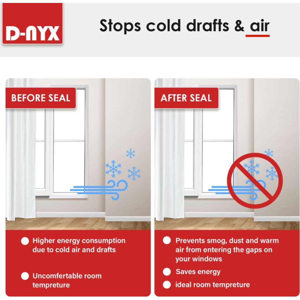 Cinta de Sellado D-NYX 5.08 cm para Ventanas y Puertas