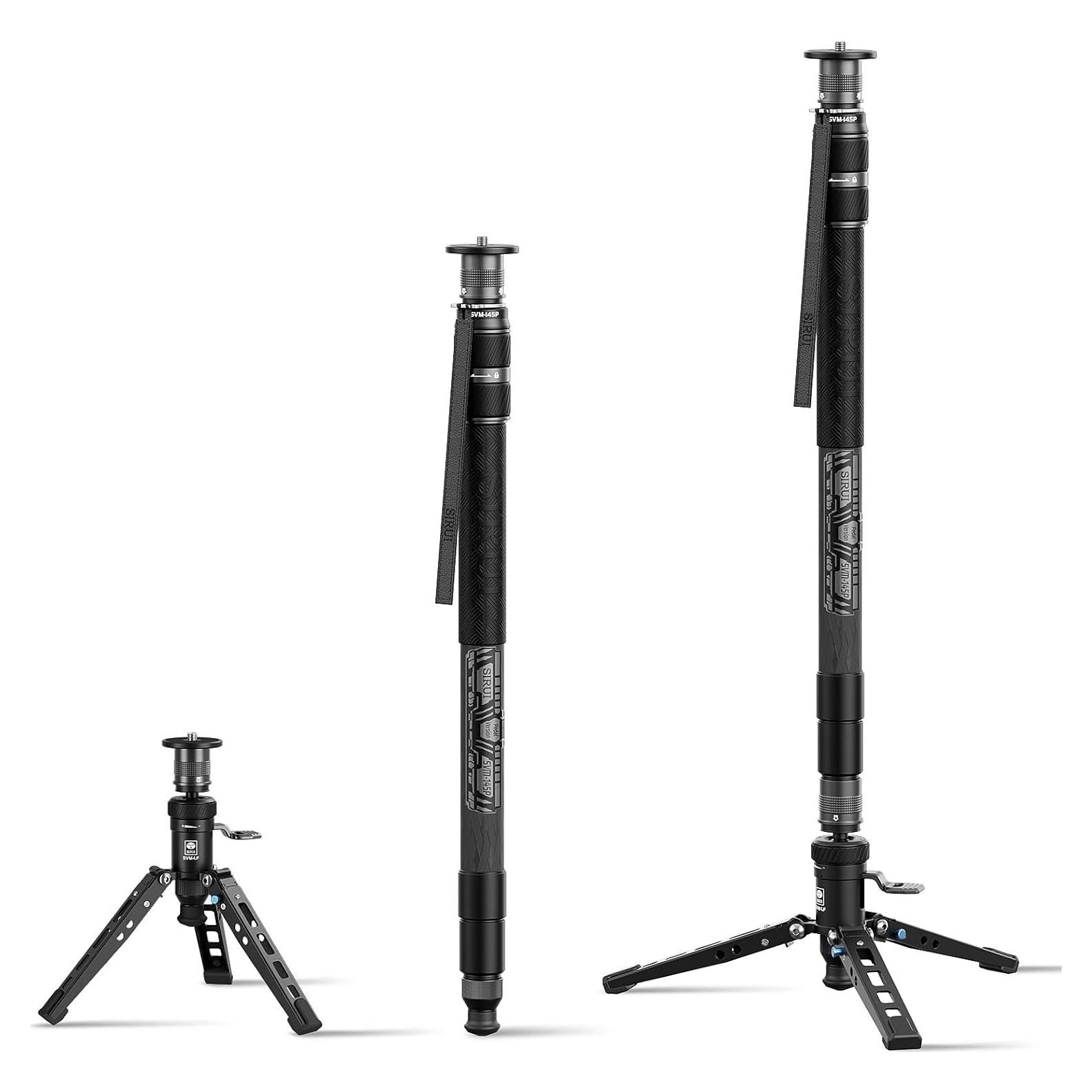 Monopod SIRUI SVM-145P de Fibra de Carbono 1.49kg con Pedal