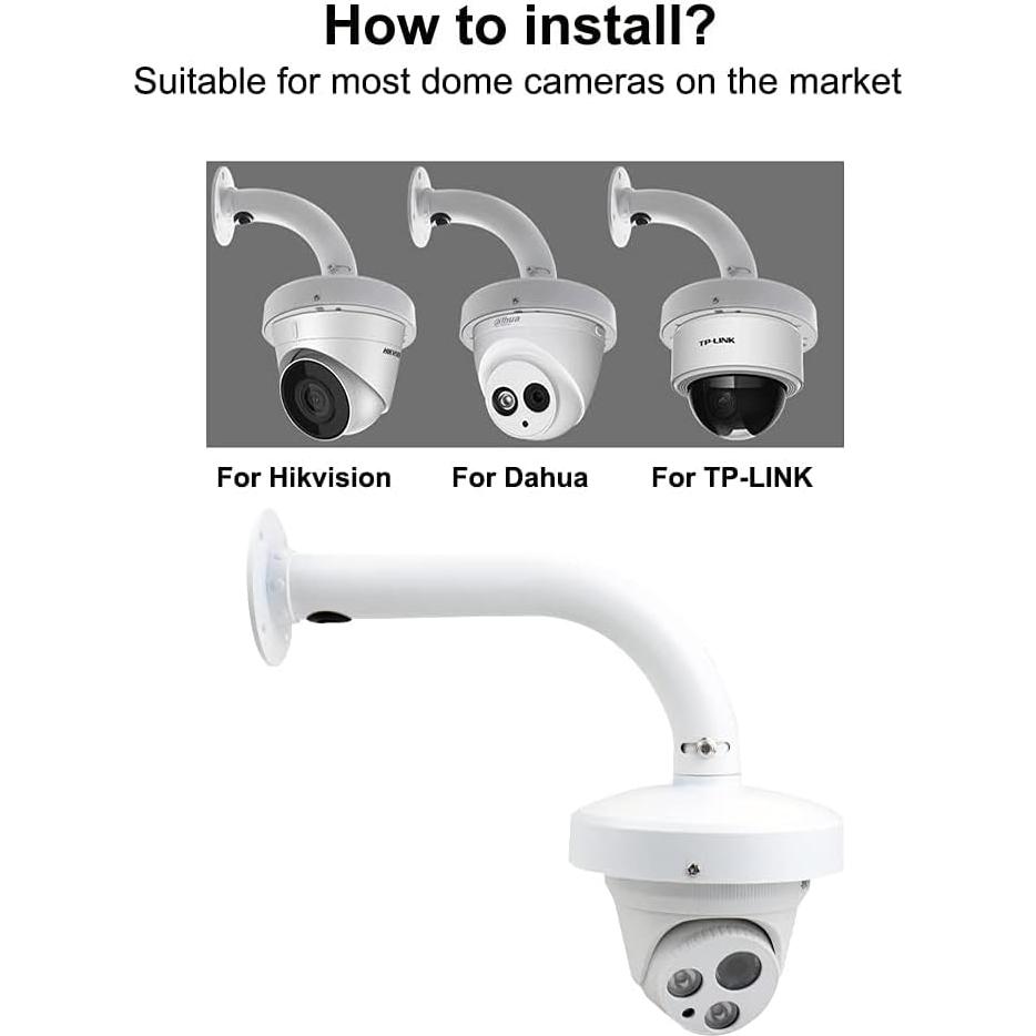 Soporte de Pared para Cámara de Seguridad CTXSumTec 25x10x3cm