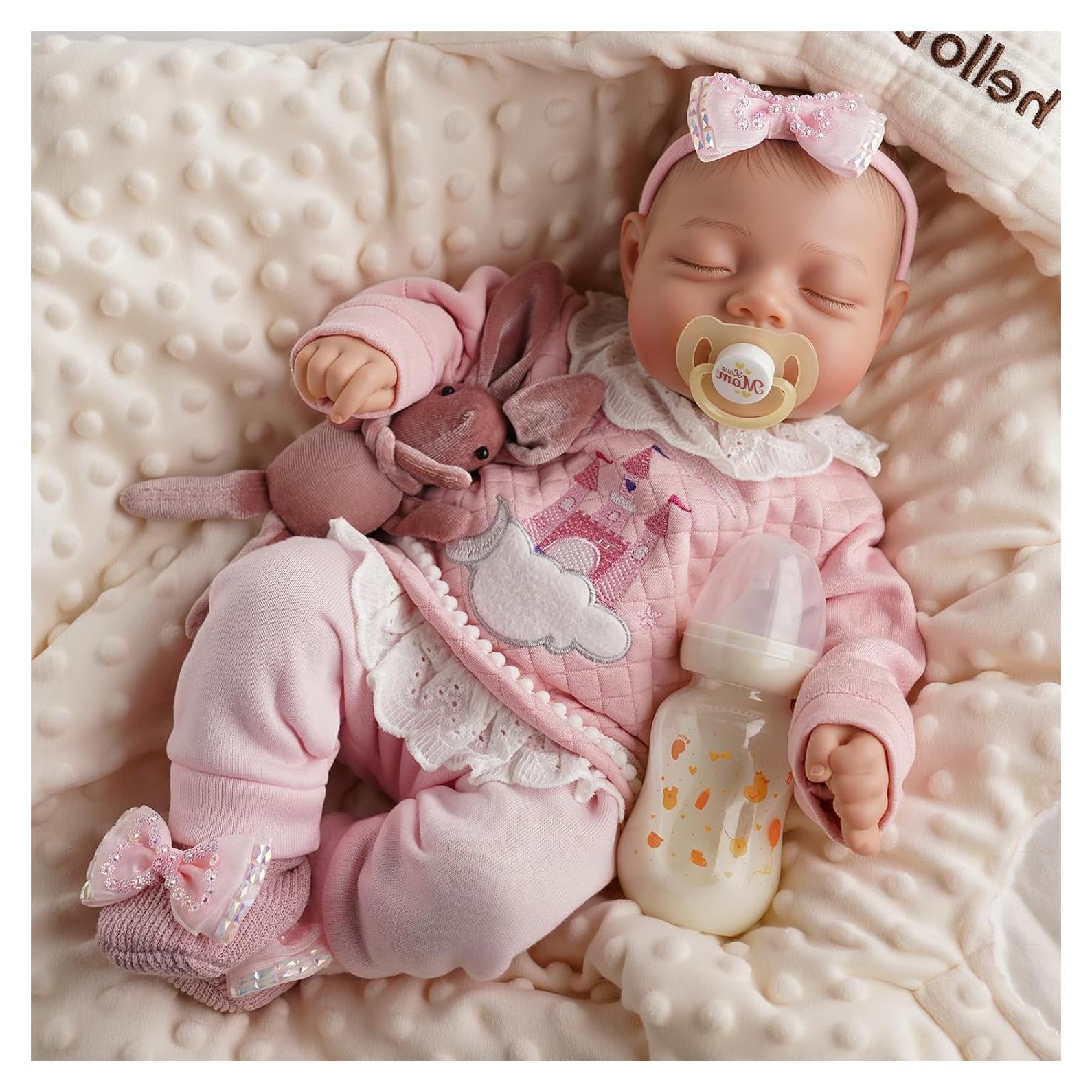 Muñeca Reborn BABESIDE Skylar 43 cm Rosa Realista