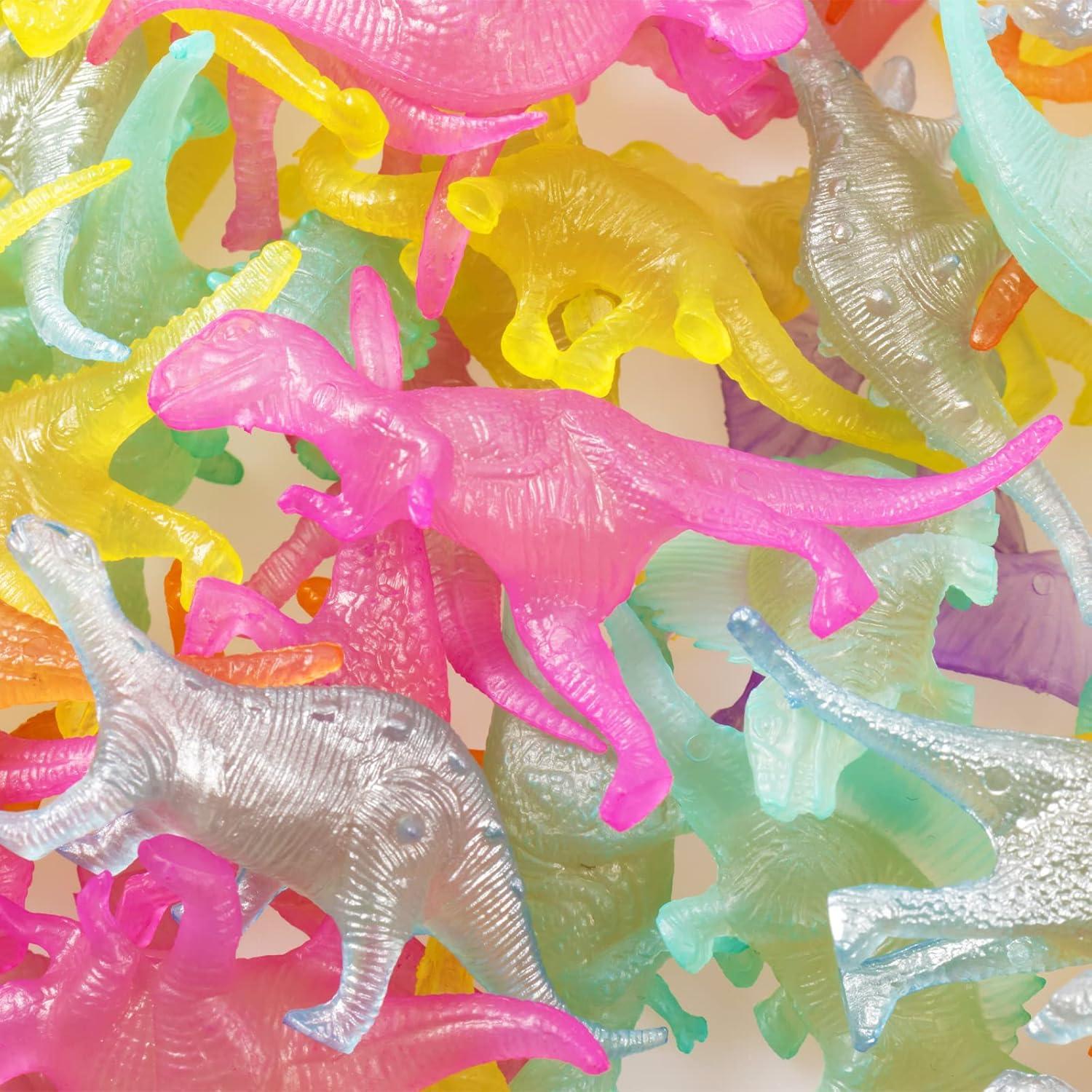 Juguetes de Dinosaurios Brillantes OuMuaMua 78pcs para Niños