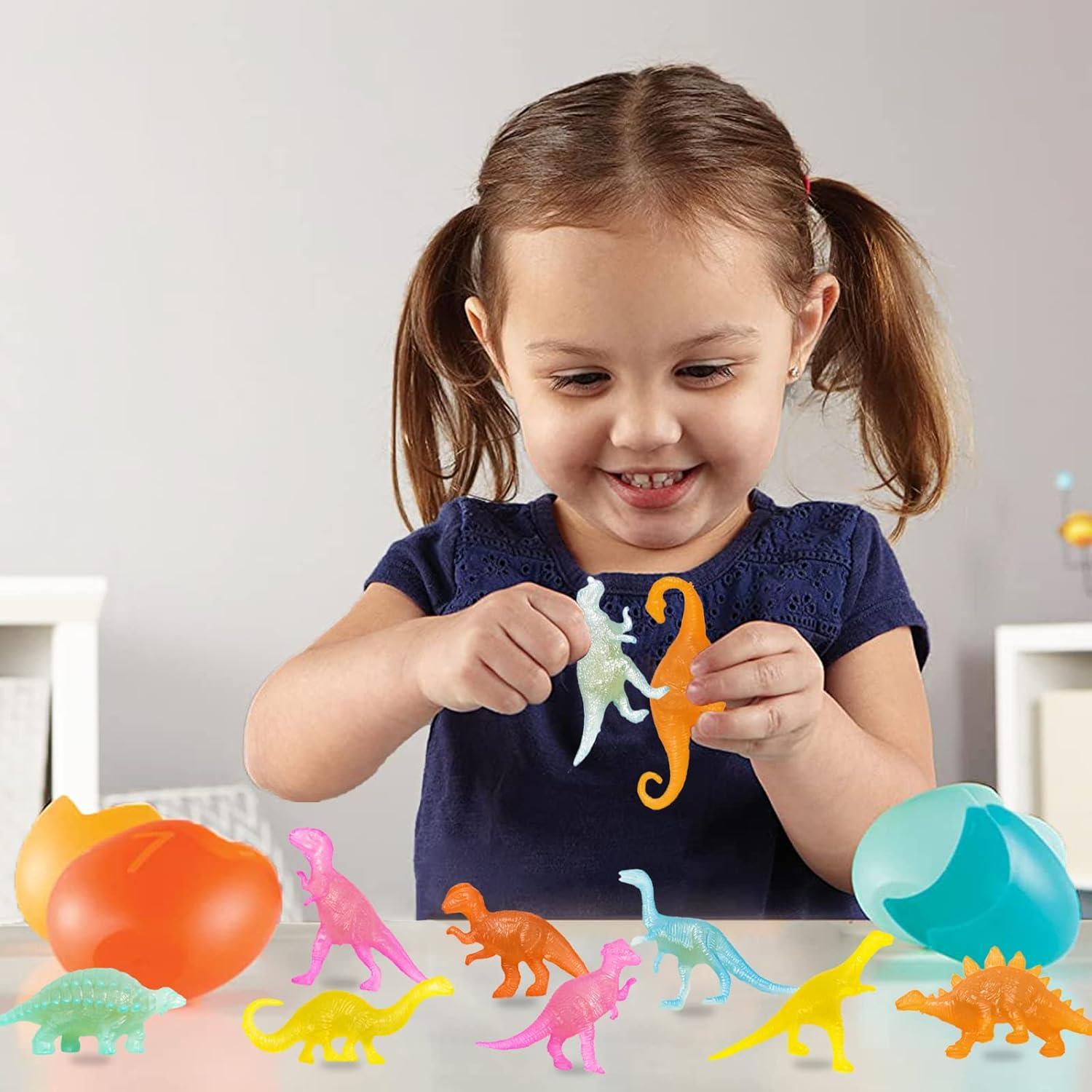 Juguetes de Dinosaurios Brillantes OuMuaMua 78pcs para Niños