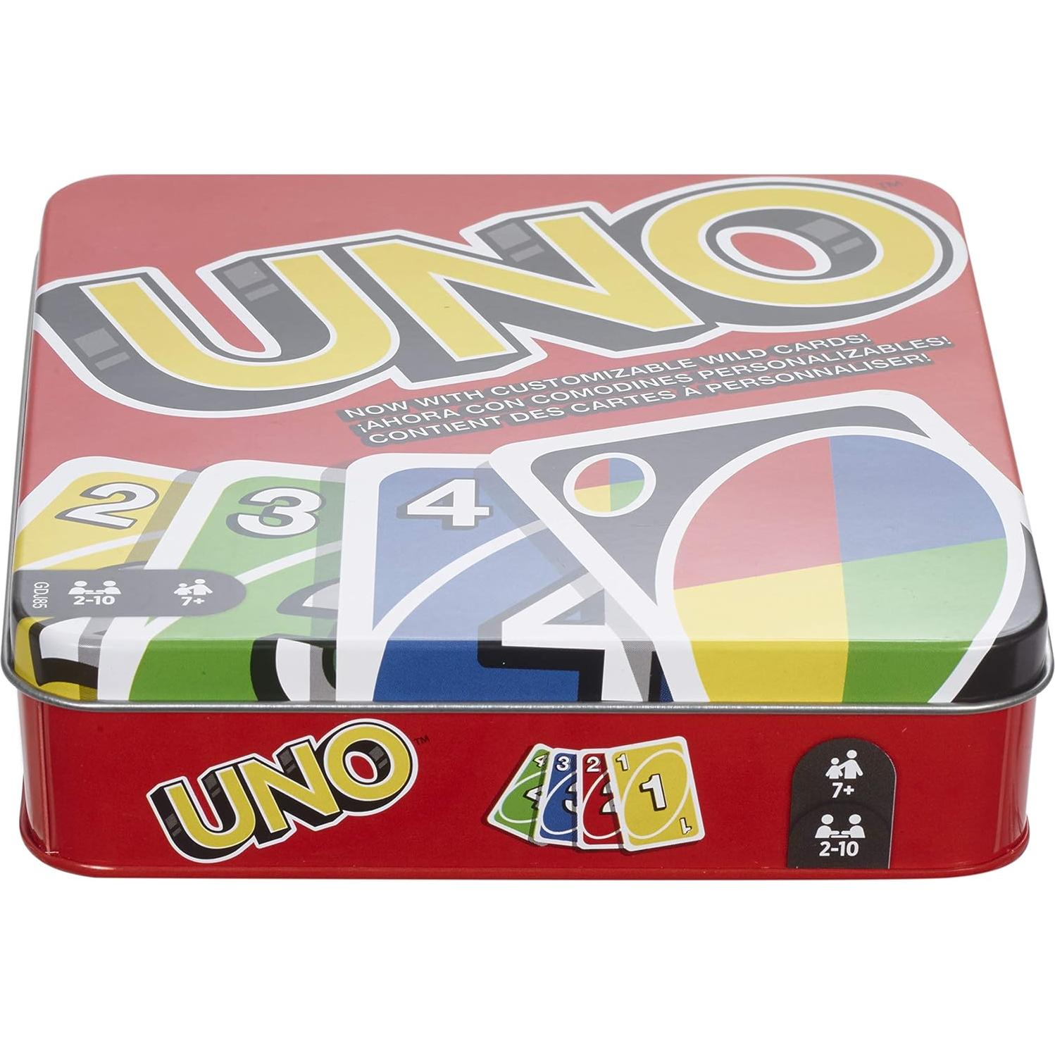 Juego de Cartas UNO Clásico Mattel - 112 Cartas en Lata