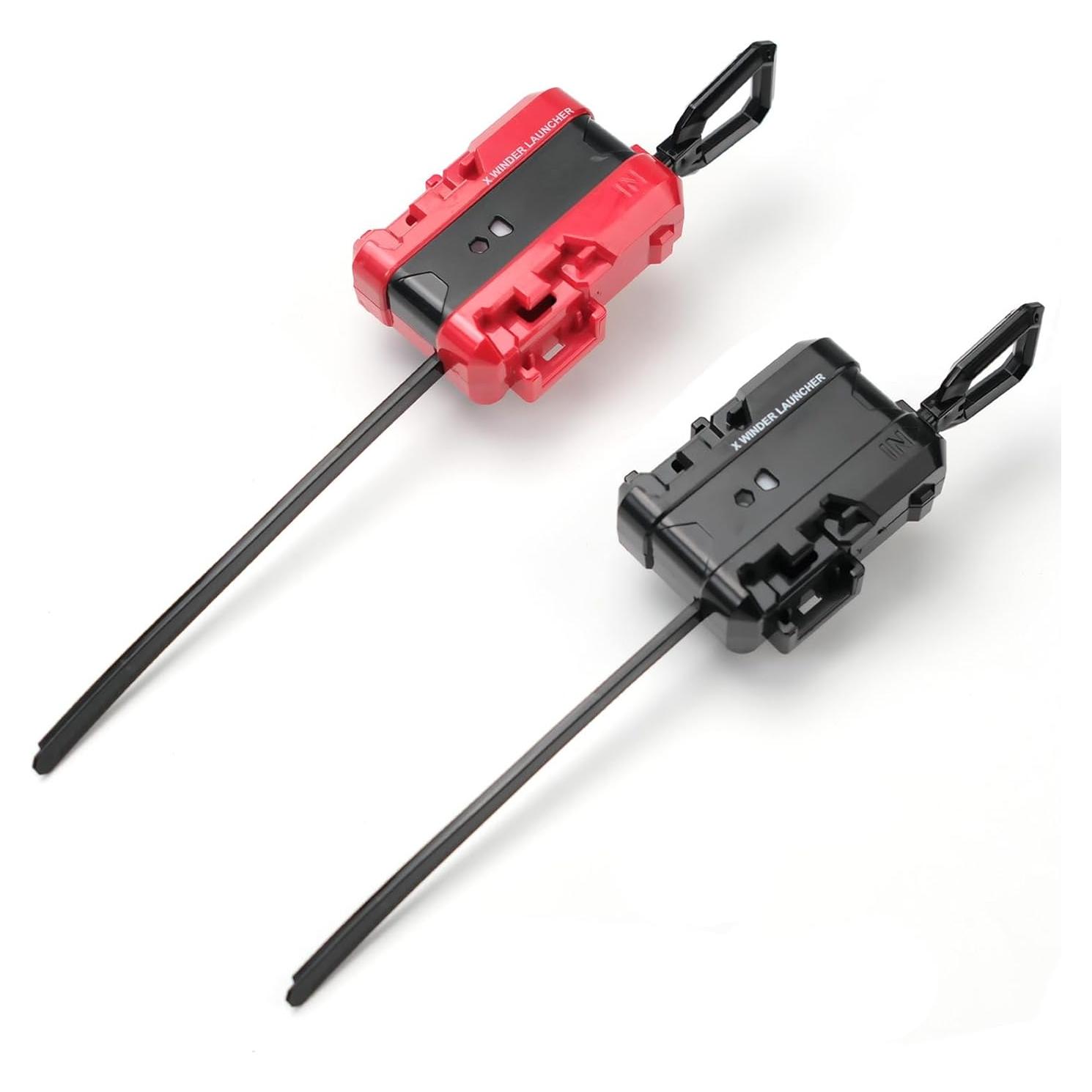 Paquete 2 Lanzadores Bey AIBREAY X2 Rojo y Negro para Batallas