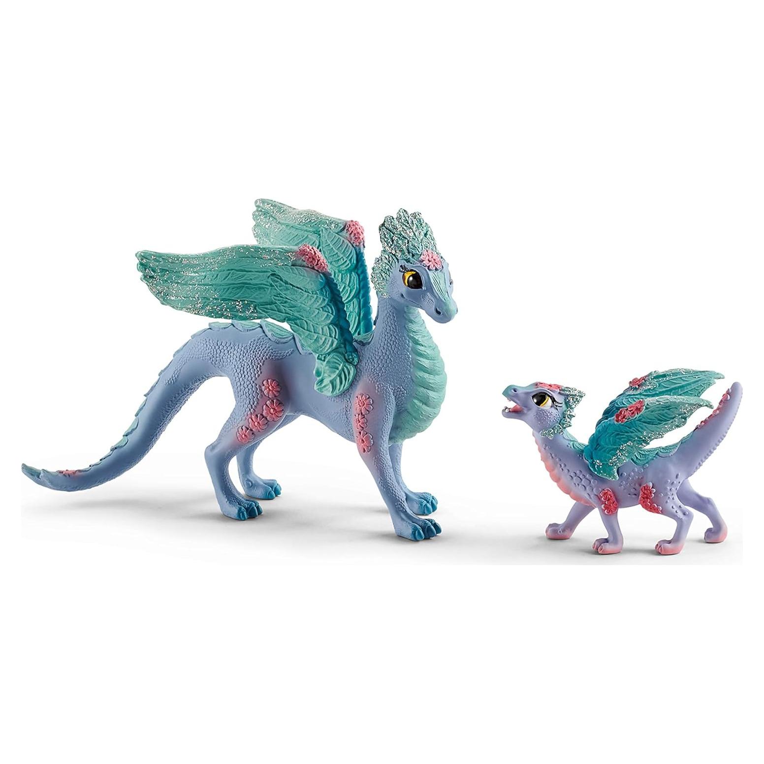 Schleich Dragón de Flor y Bebé - Set de 2 Figuras 70592