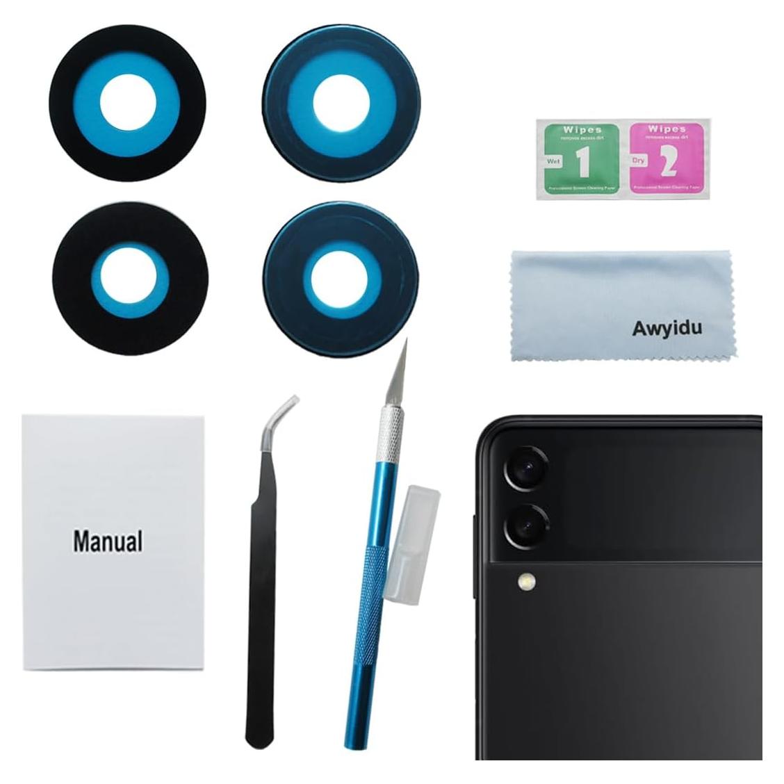 Reemplazo Lente de Cámara Samsung Galaxy Z Flip 3 - 2 Piezas