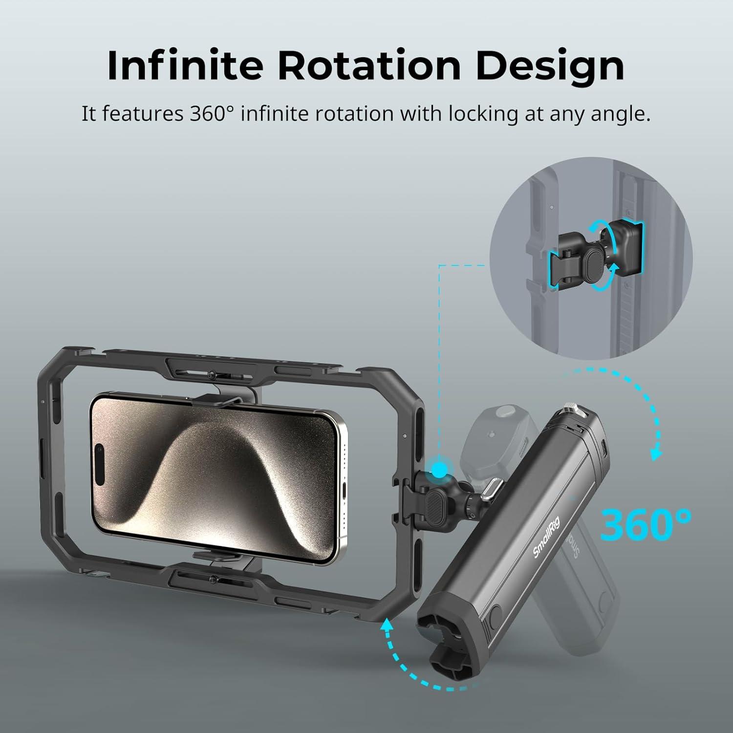Mango Lateral SmallRig 4841 con Control Inalámbrico y Caja SSD M.2