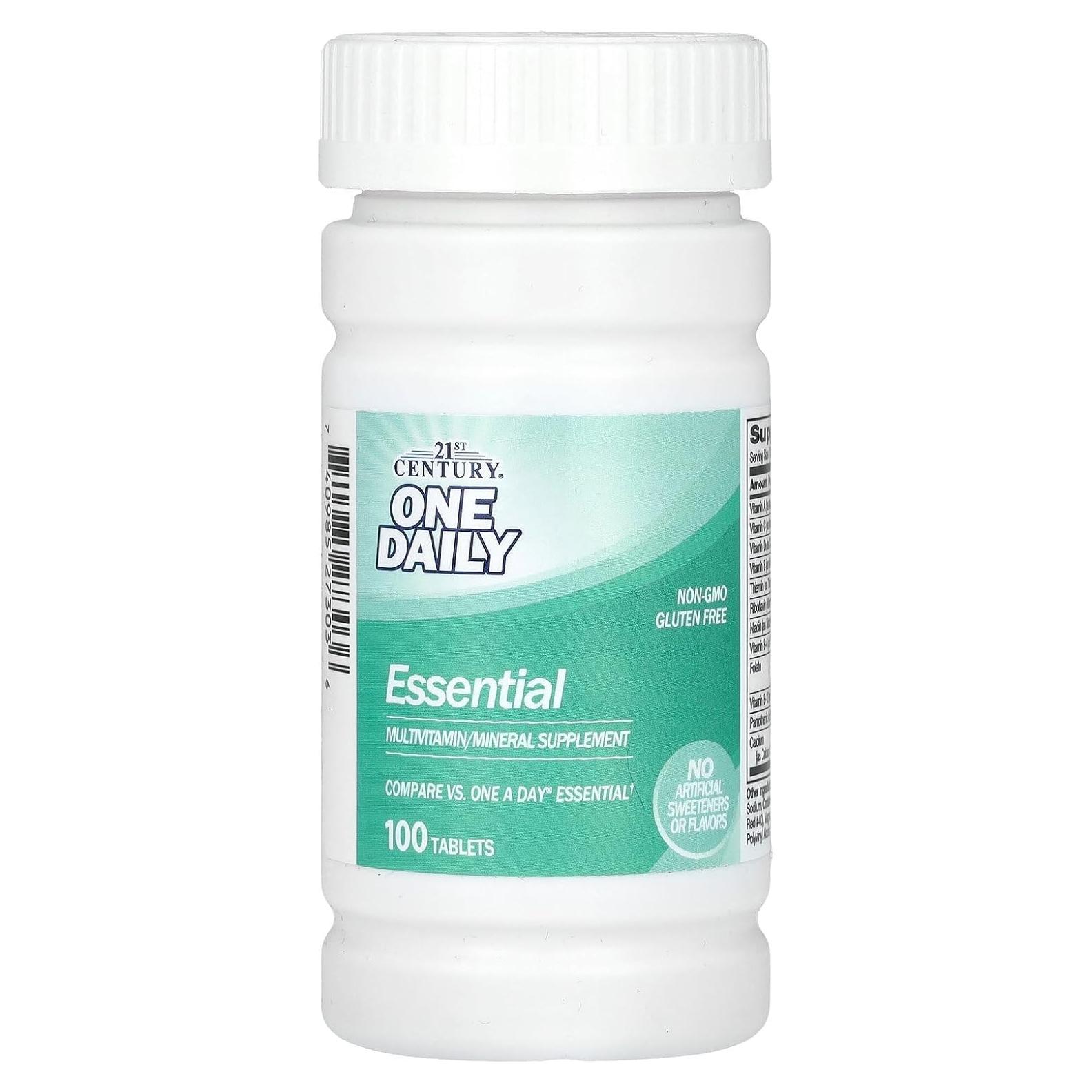 Tabletas Multivitamínicas Esenciales 21st Century 100 Unidades