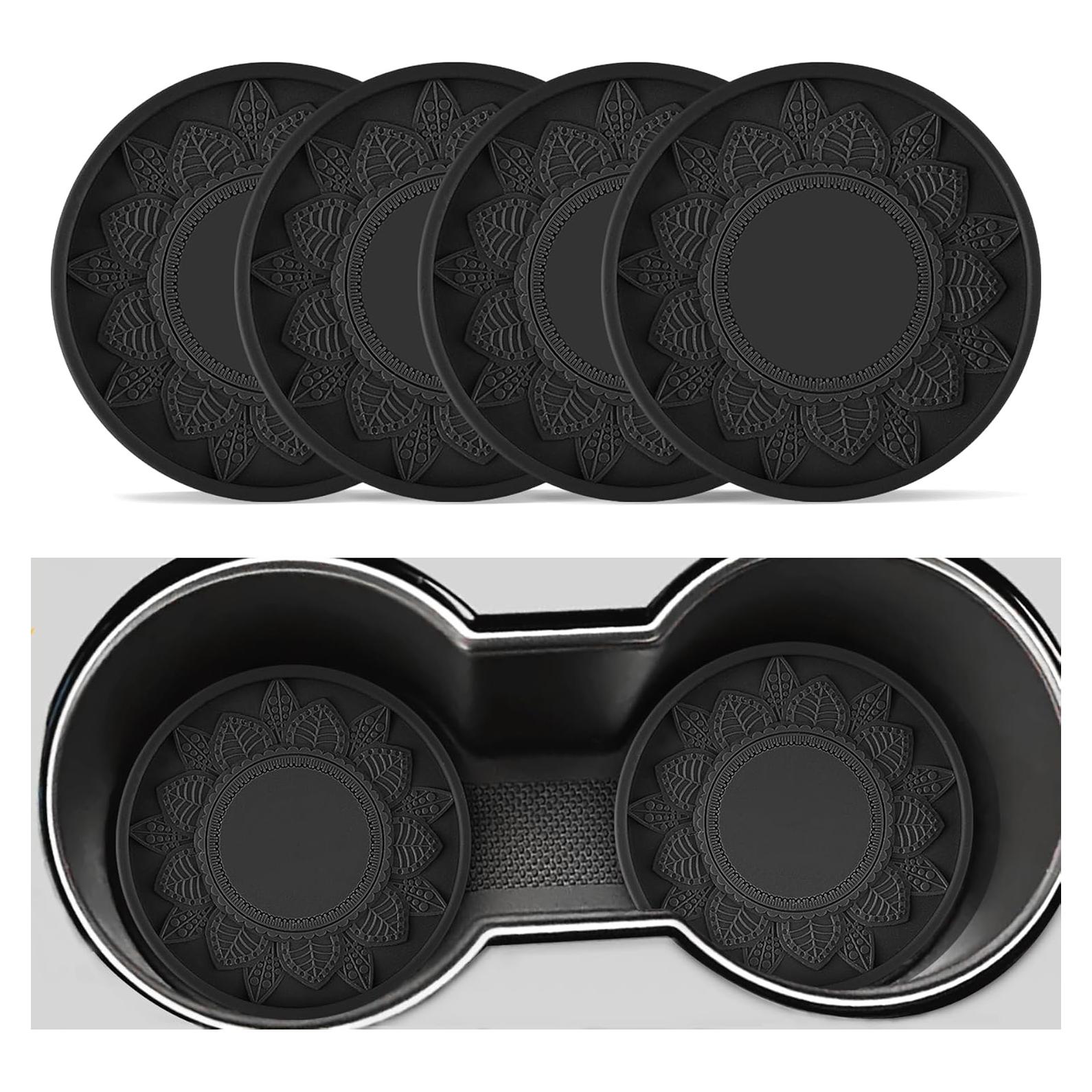 Posavasos SINGARO de Silicona para Coche, 4 Piezas Antideslizantes