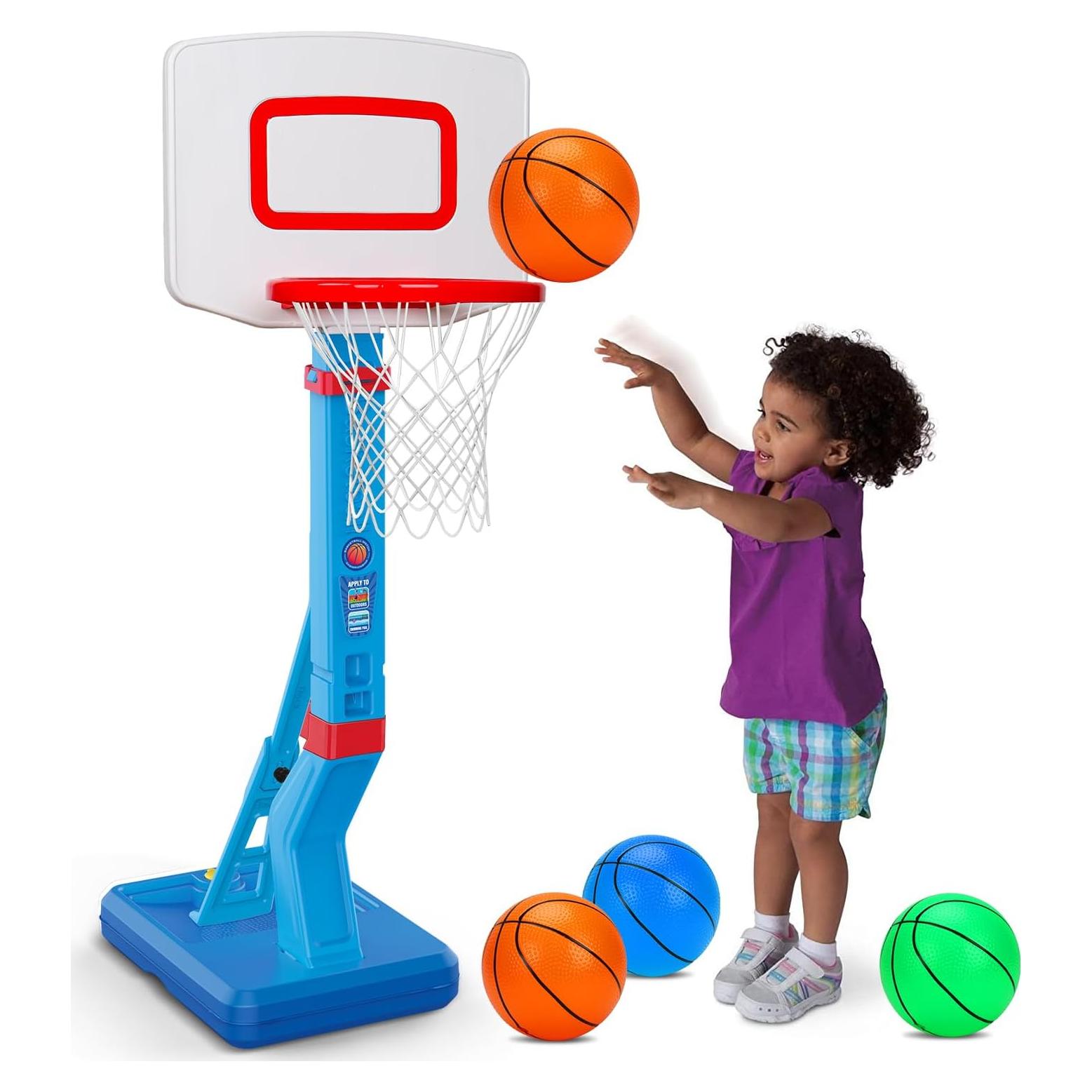 Aro de Baloncesto Qirptey Mini Ajustable para Niños 2-8 Años