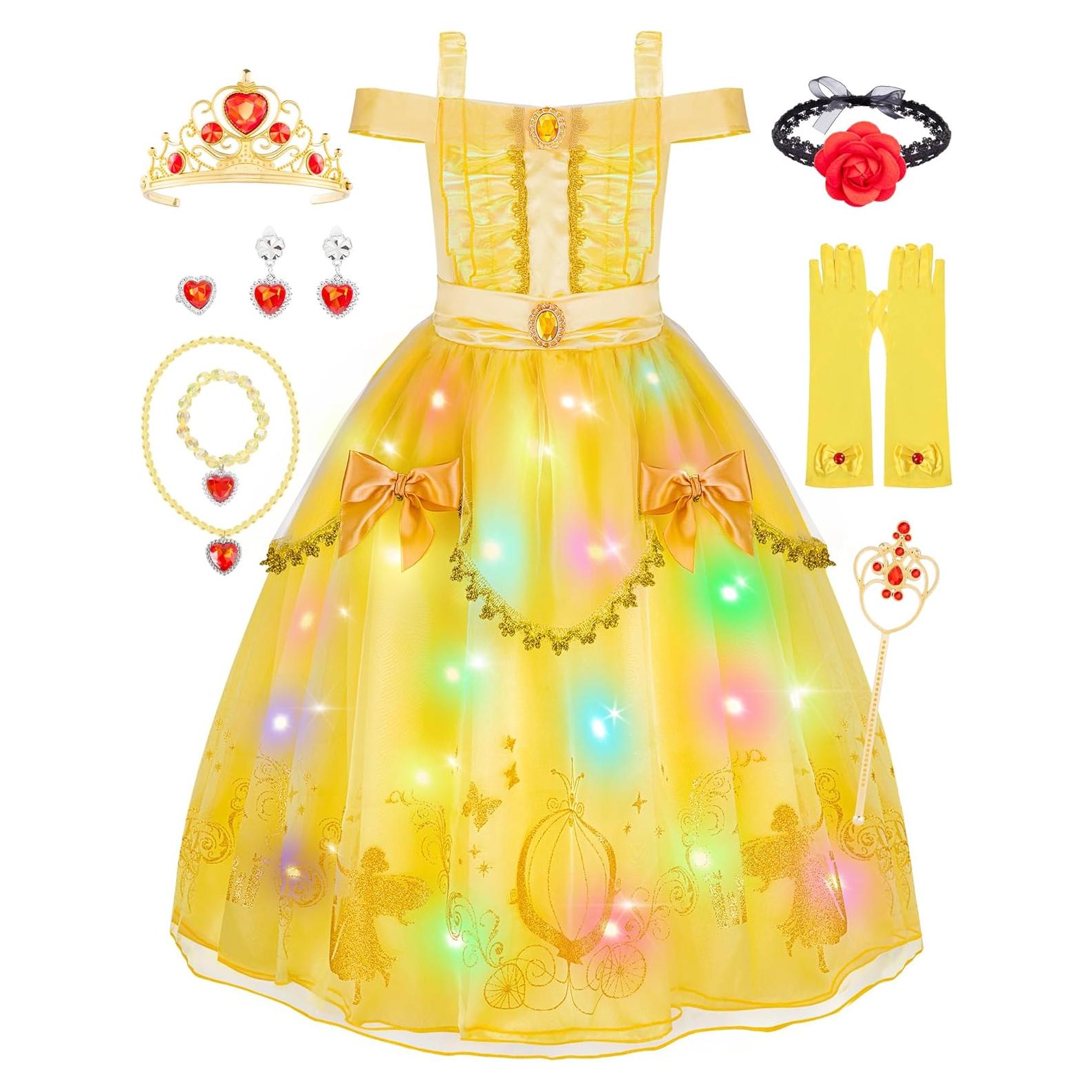Vestido de Princesa Meland para Niñas 3-10 Años - Brillante