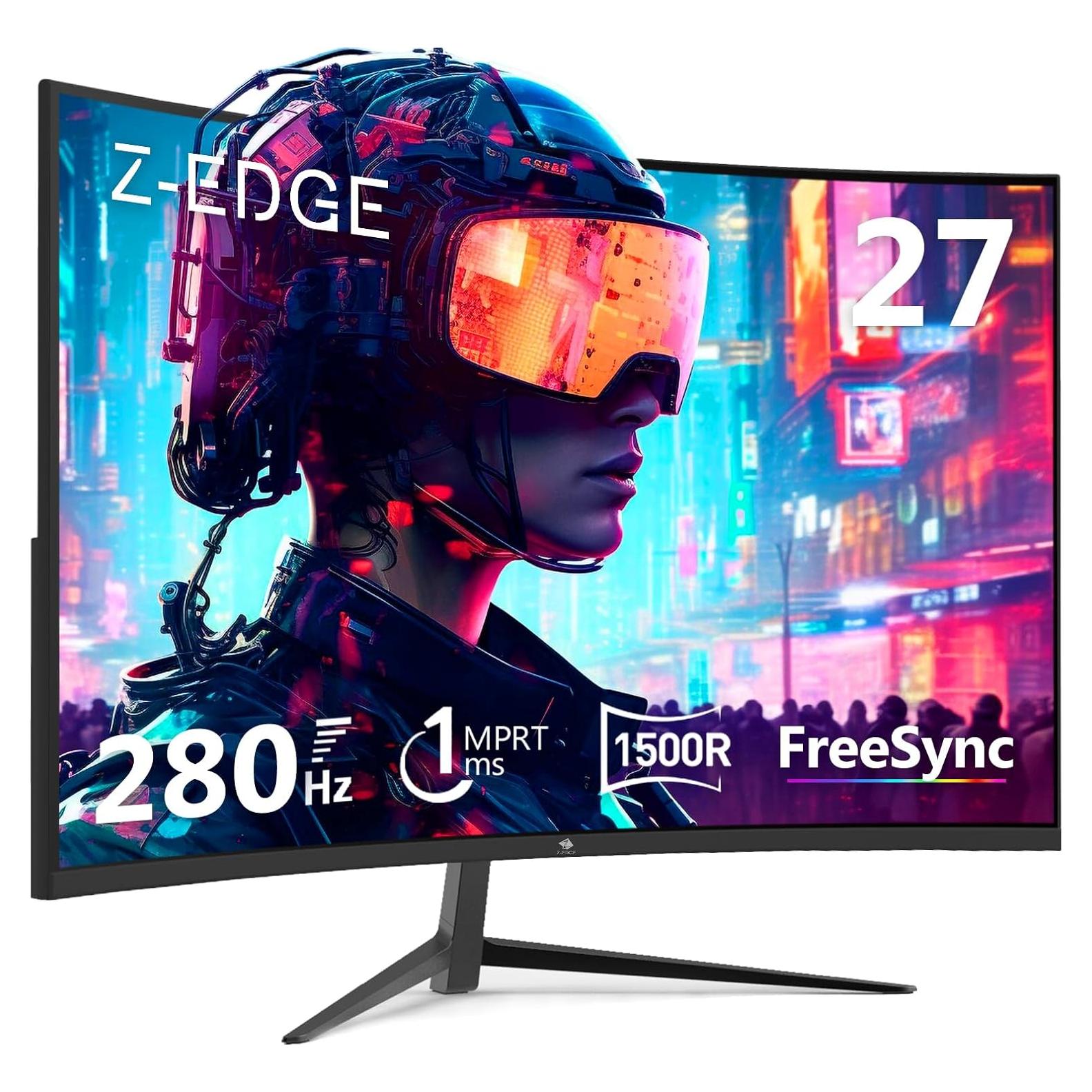 Monitor Curvo Z-Edge 27" FHD 280Hz 1ms LED
