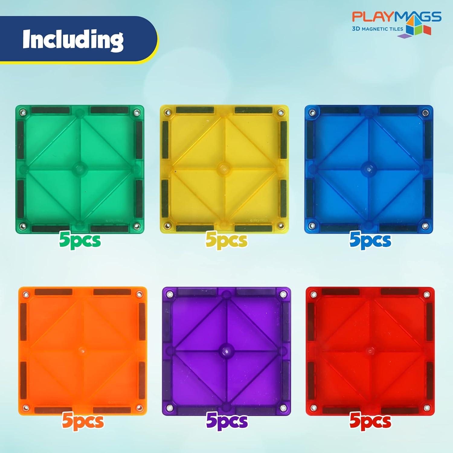 Juego de Azulejos Magnéticos Playmags 30 Piezas Educativo