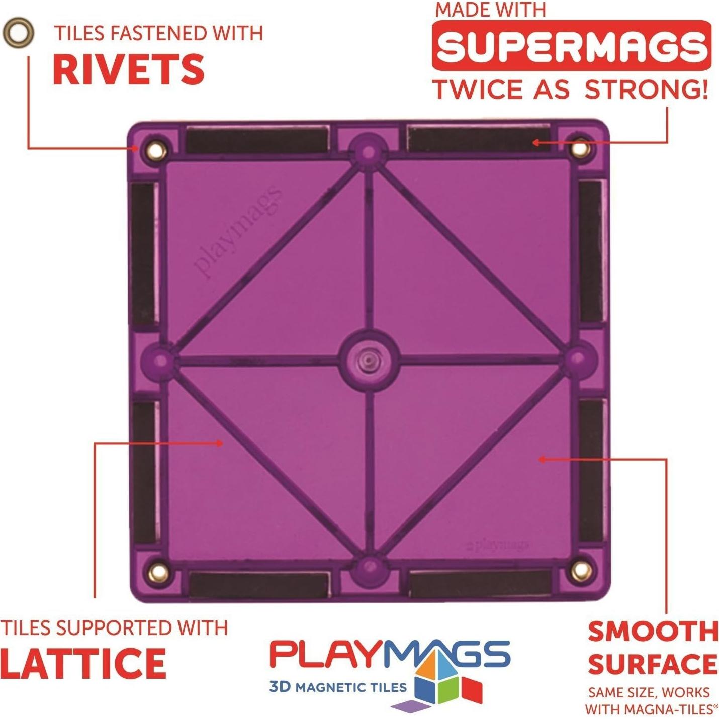 Juego de Azulejos Magnéticos Playmags 30 Piezas Educativo