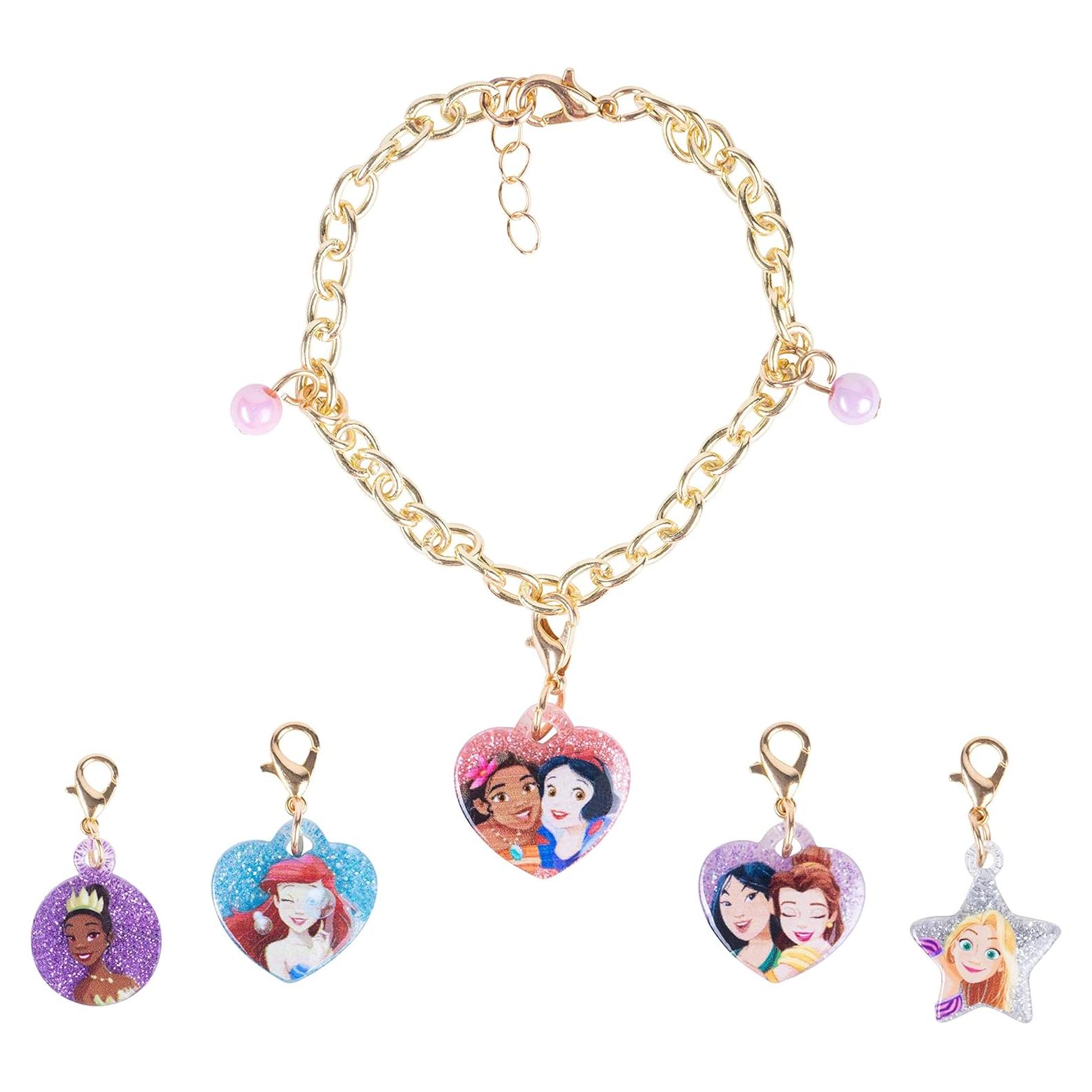 Set Pulsera Disney Princess LUV HER con 5 Encantos 3+