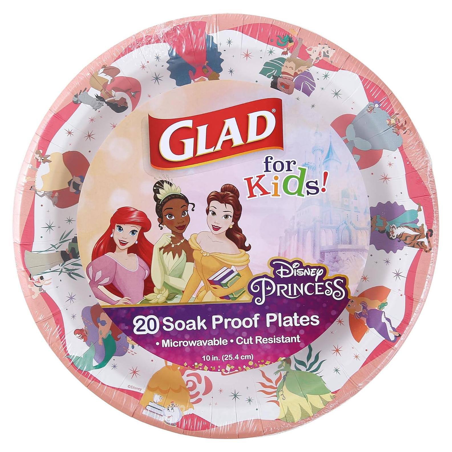 Platos de Papel Disney Princesa Glad 10" (25,4 cm) 20 Pzas