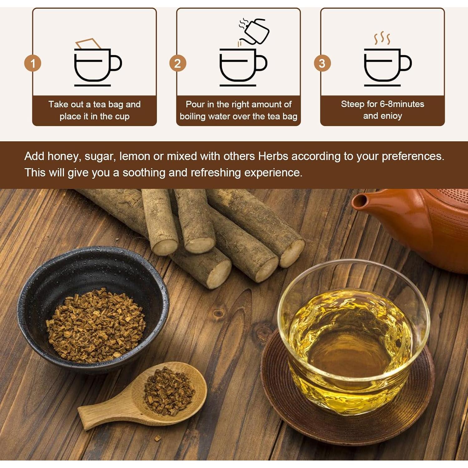 Té de Raíz de Bardana GORNVB - 40 Bolsitas, Sin Cafeína