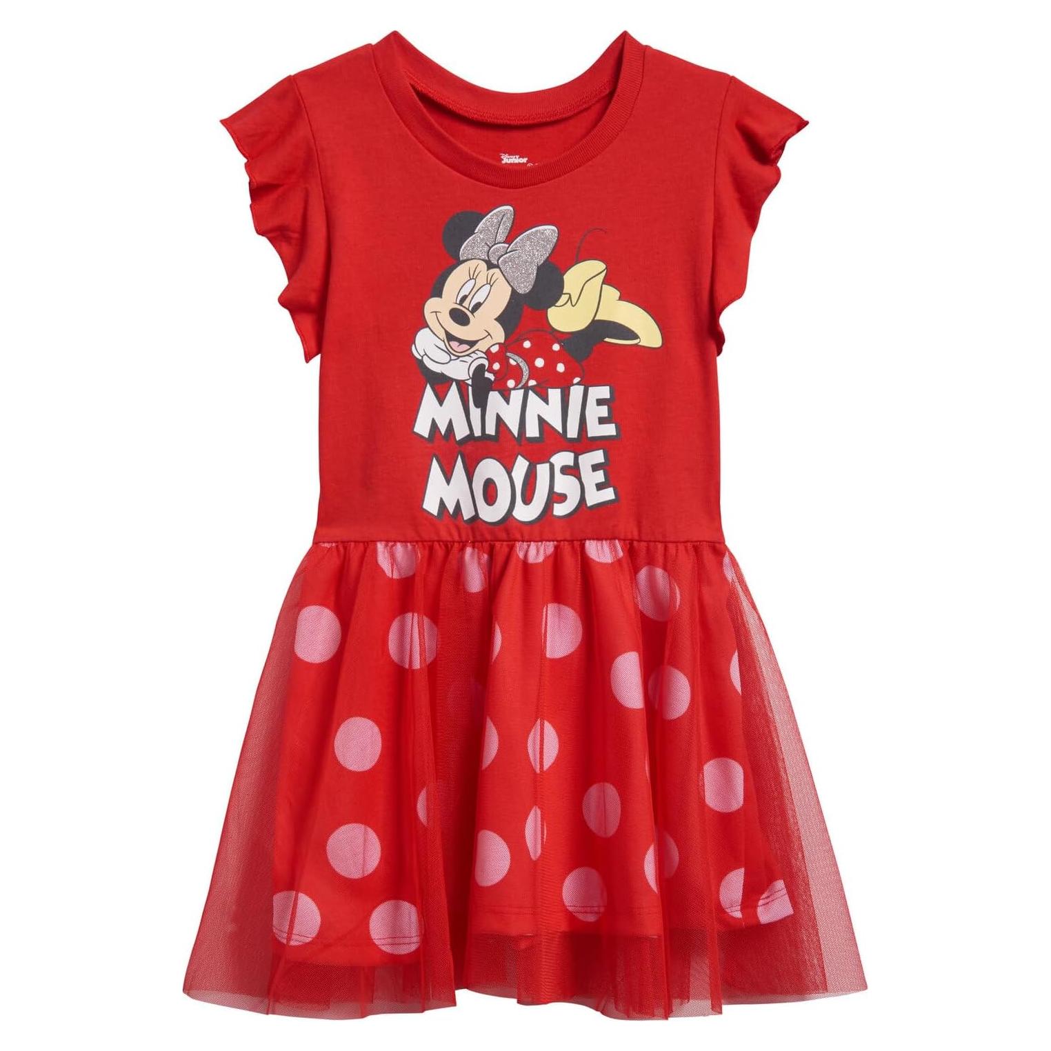 Vestido de Tul Disney Minnie Mouse 4T Rojo con Volantes
