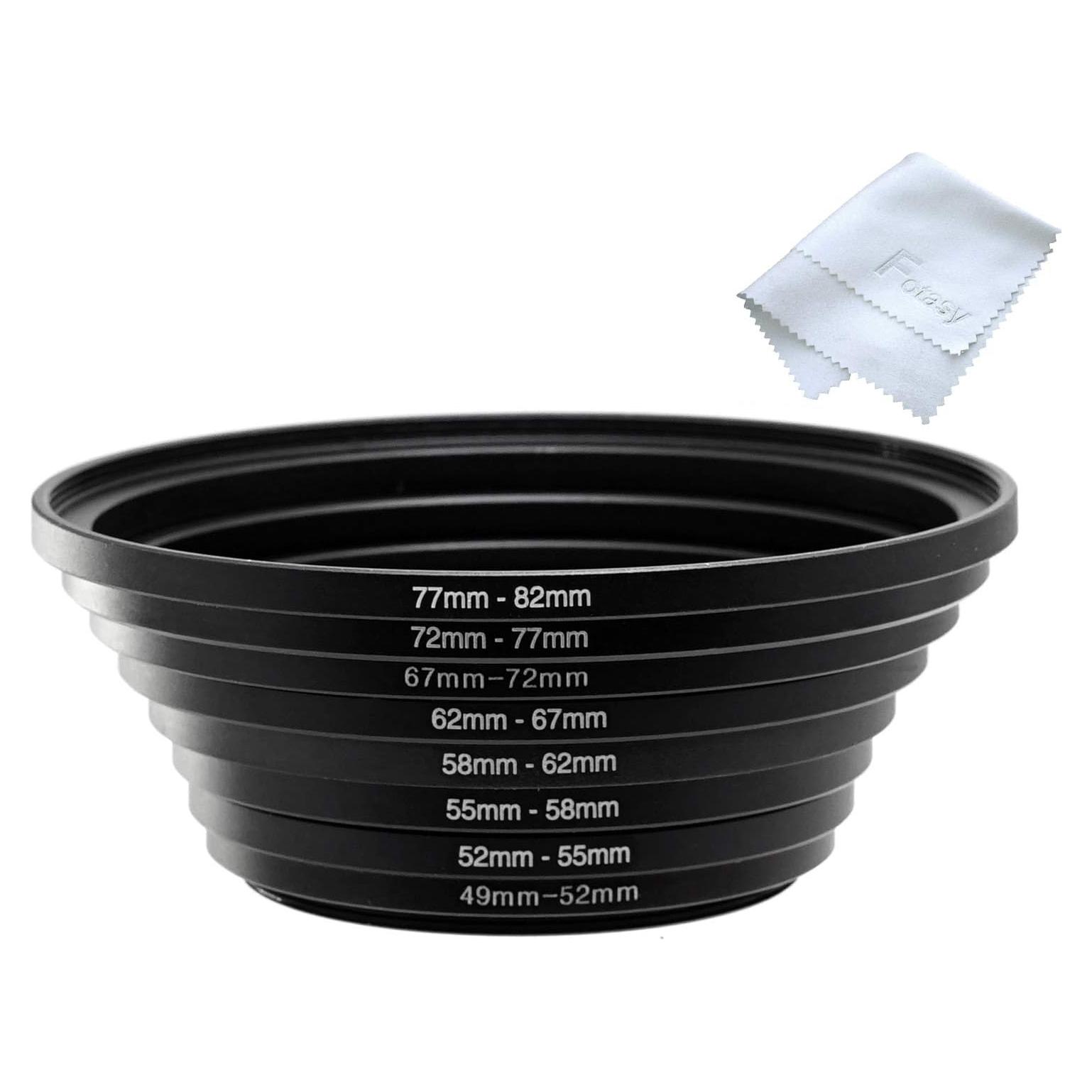 Conjunto de Anillos Adaptadores de Filtro Fotasy 8 Piezas Metal