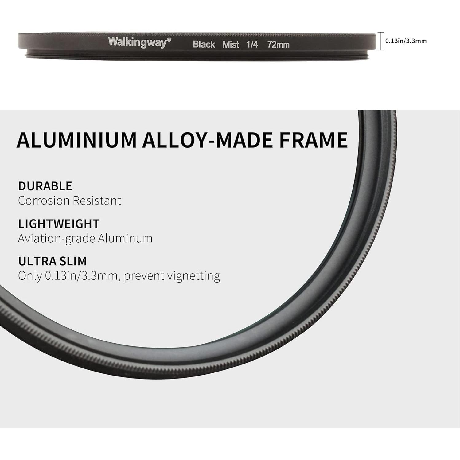 Filtro de Difusión 37mm WalkingWay 1/4 Pro Mist Vidrio Óptico