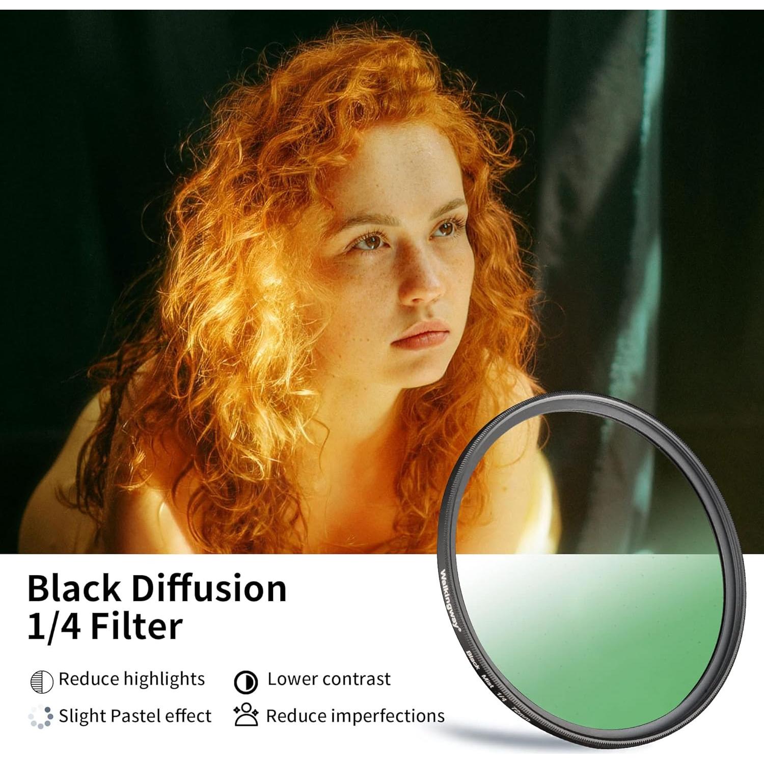 Filtro de Difusión 37mm WalkingWay 1/4 Pro Mist Vidrio Óptico