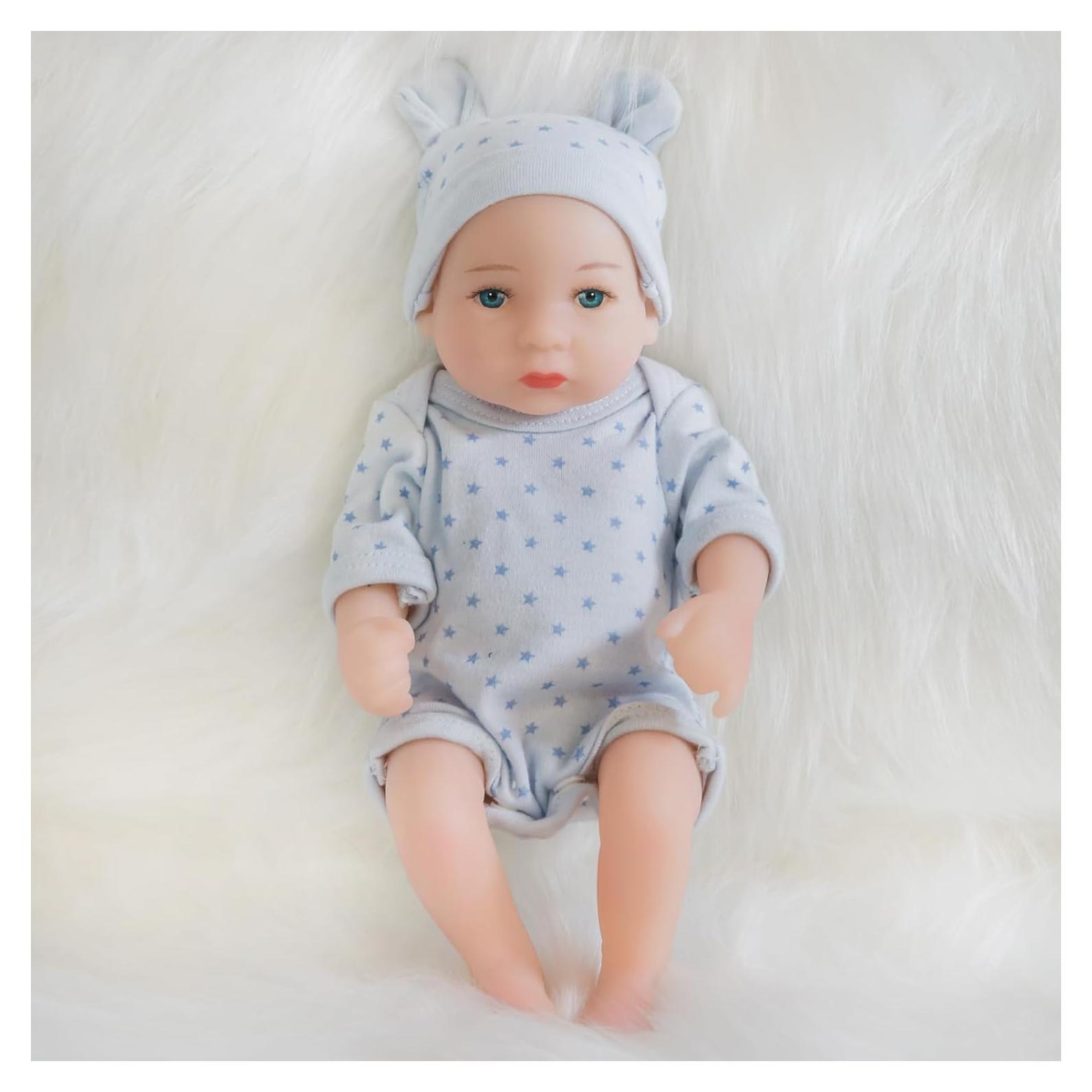 Muñeca Reborn Realista ENA 25 cm Vinilo Silicona para Niños