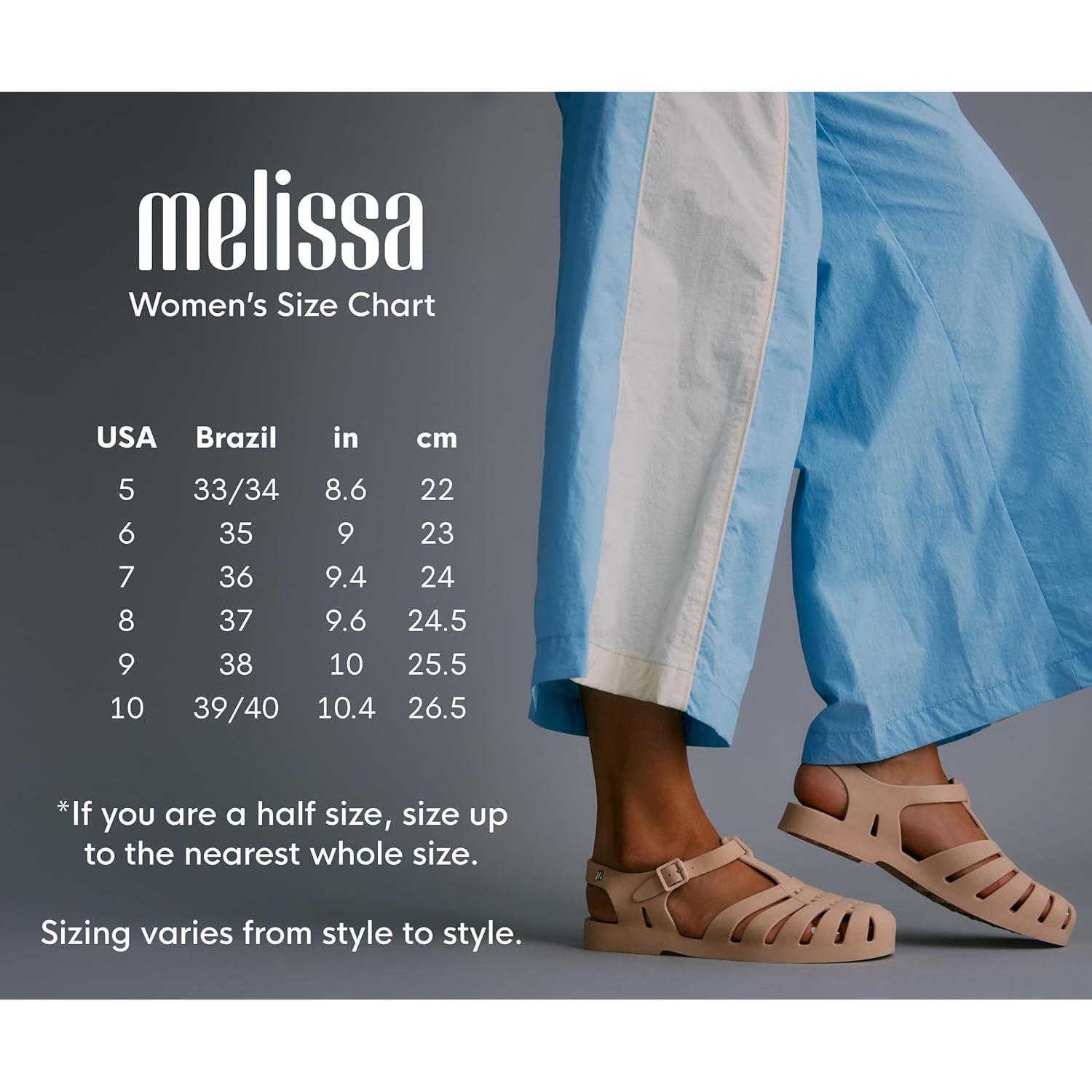 Botín Melissa 35828 para Mujeres Negro 10.67x19.81cm