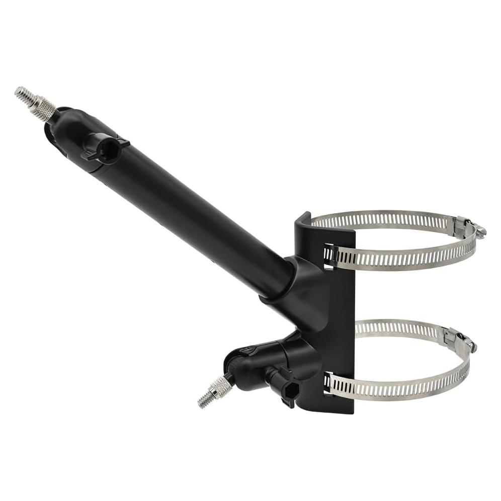 Soporte de Poste 2 en 1 Holicfun para Cámara y Panel Solar - Negro