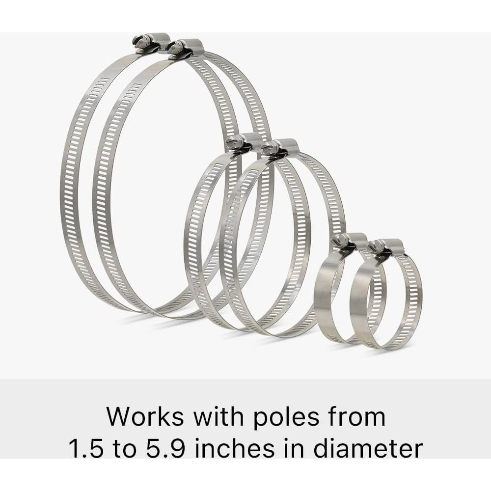 Soporte de Poste 2 en 1 Holicfun para Cámara y Panel Solar - Negro