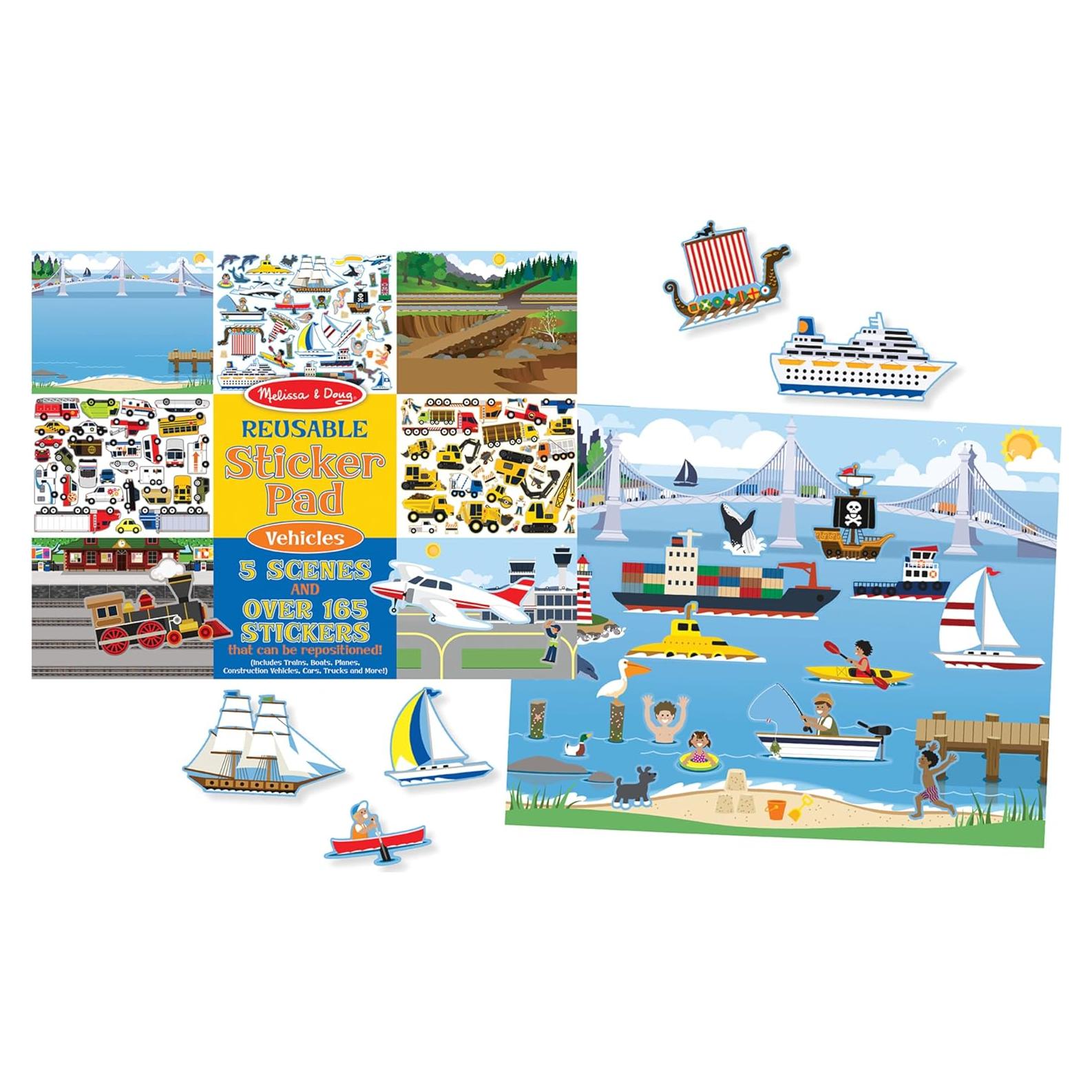 Almohadilla de Calcomanías Reutilizables Melissa & Doug Vehículos