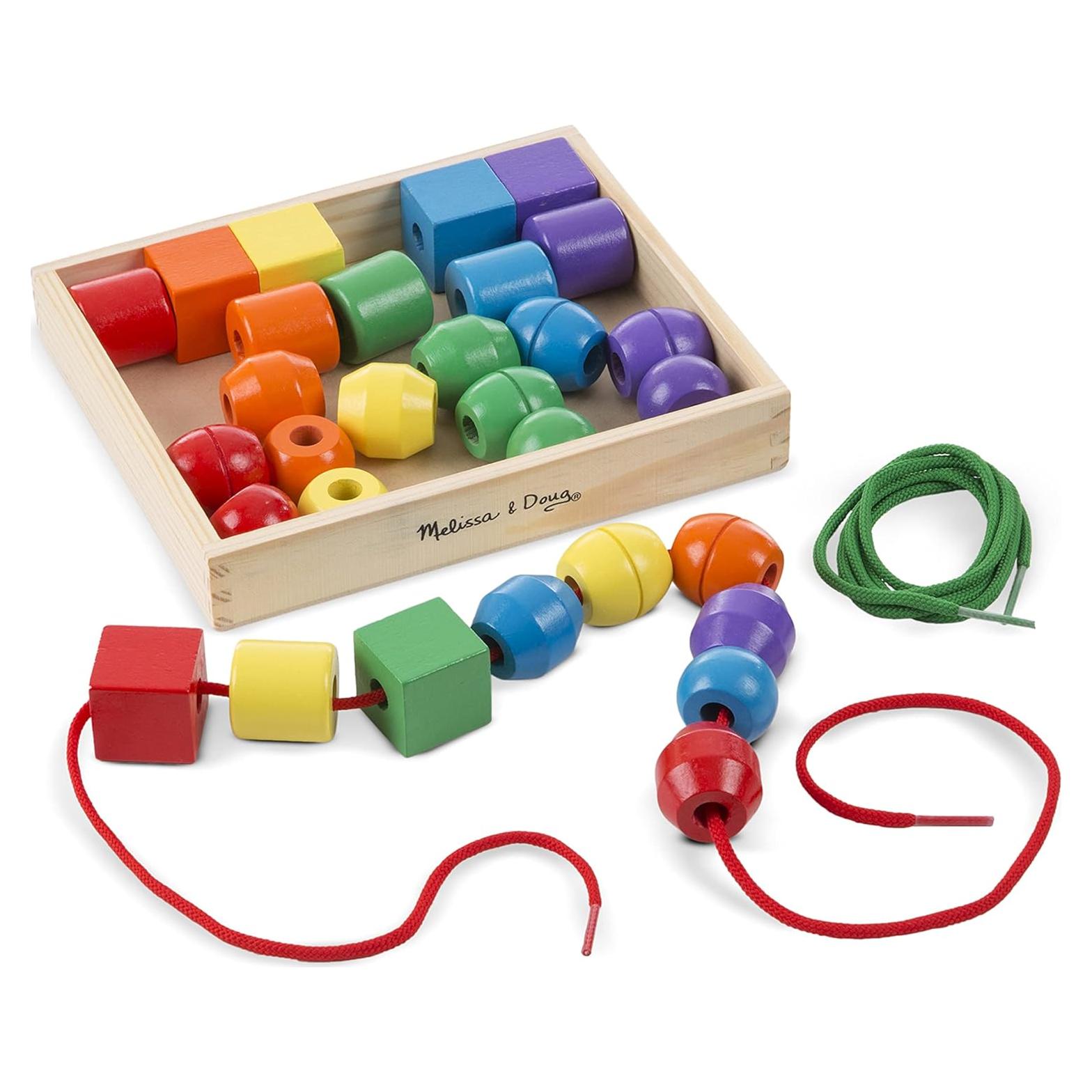 Cuentas de Enhebrar Melissa & Doug - Juguete Educativo 30 Piezas