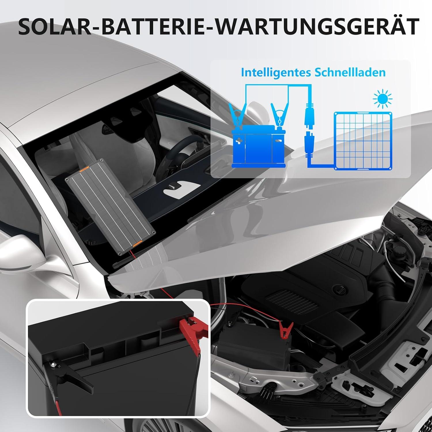 Cargador Solar 10W MHPOWOS 12V Impermeable para Baterías