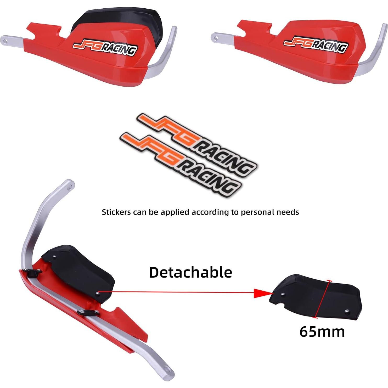 Guardas de Manos JFG RACING para Motocicleta de Tierra - Negro