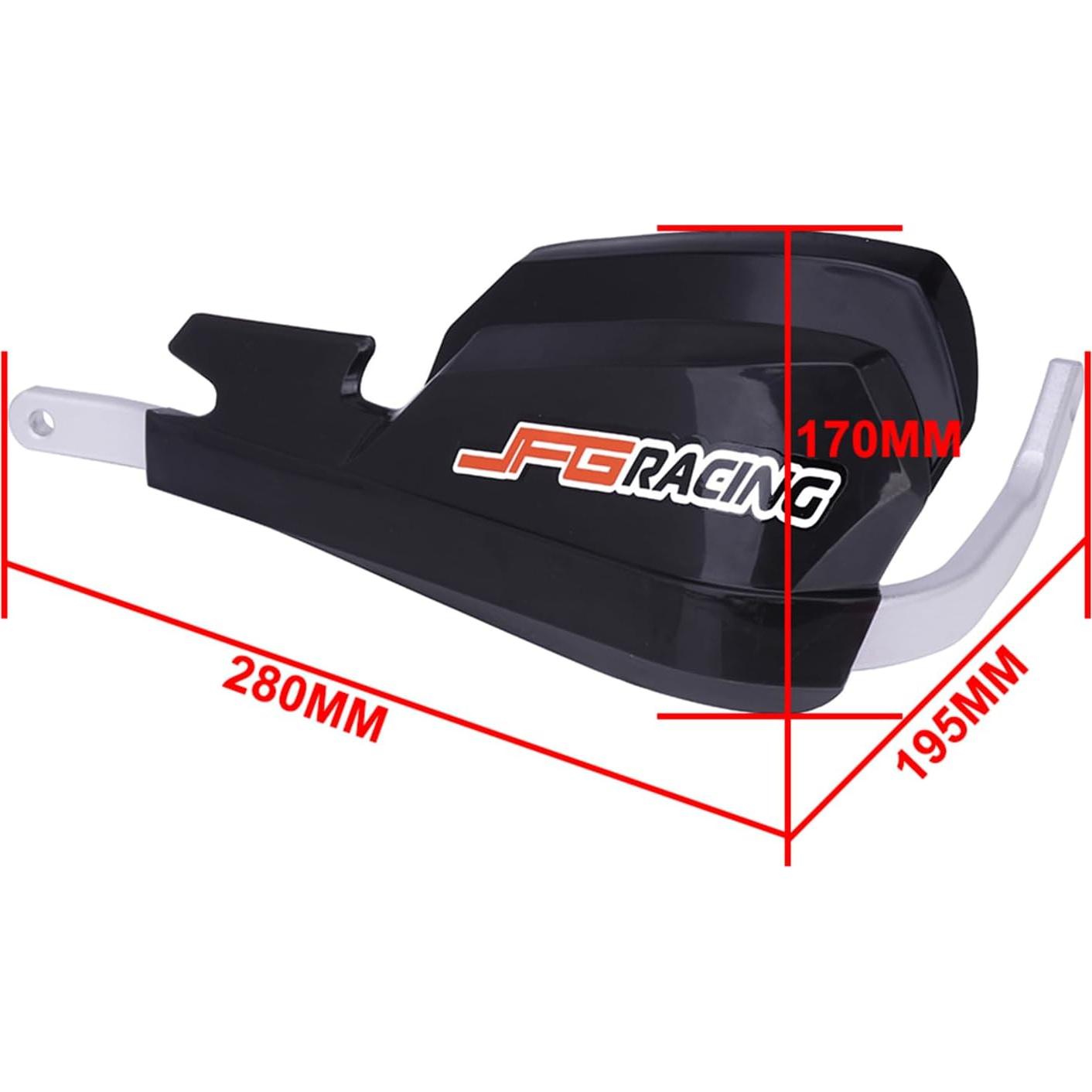 Guardas de Manos JFG RACING para Motocicleta de Tierra - Negro