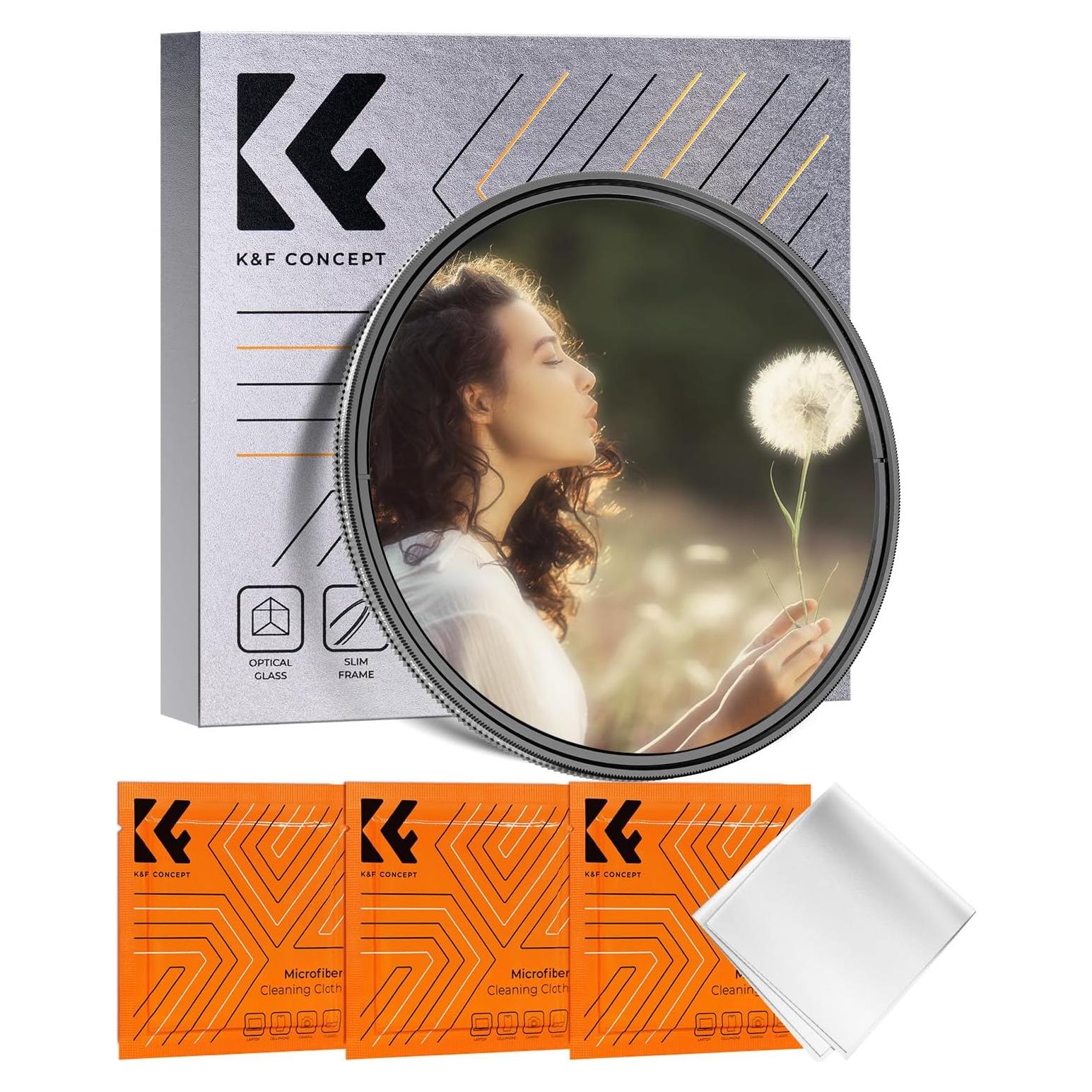 Filtro de Difusión Negra K&F Concept 49mm ND Variable 2-32