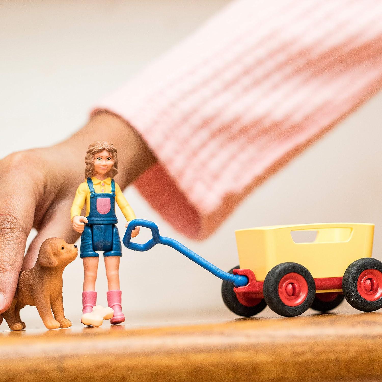 Paseo en Carrito de Cachorros Schleich 3 Piezas