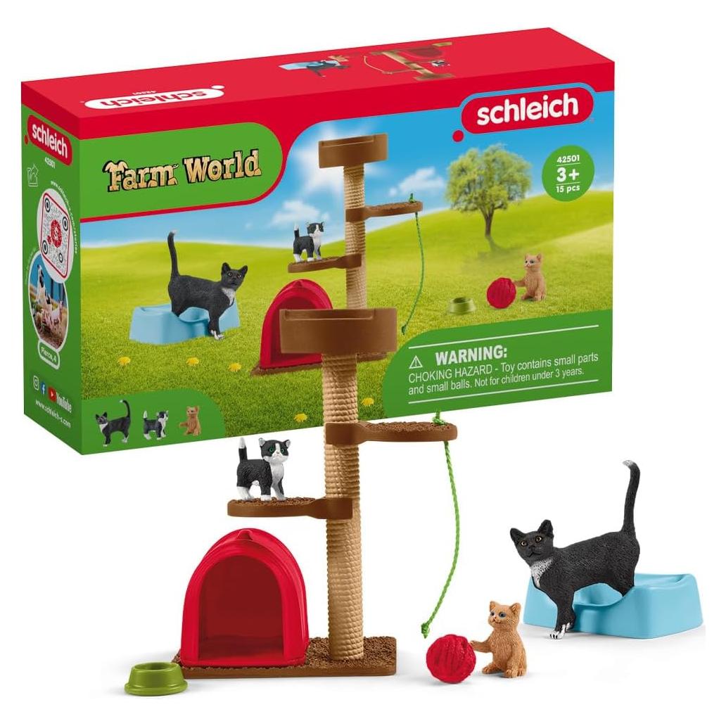 Set de Juego Schleich Gatos y Gatitos 9 Piezas Realistas