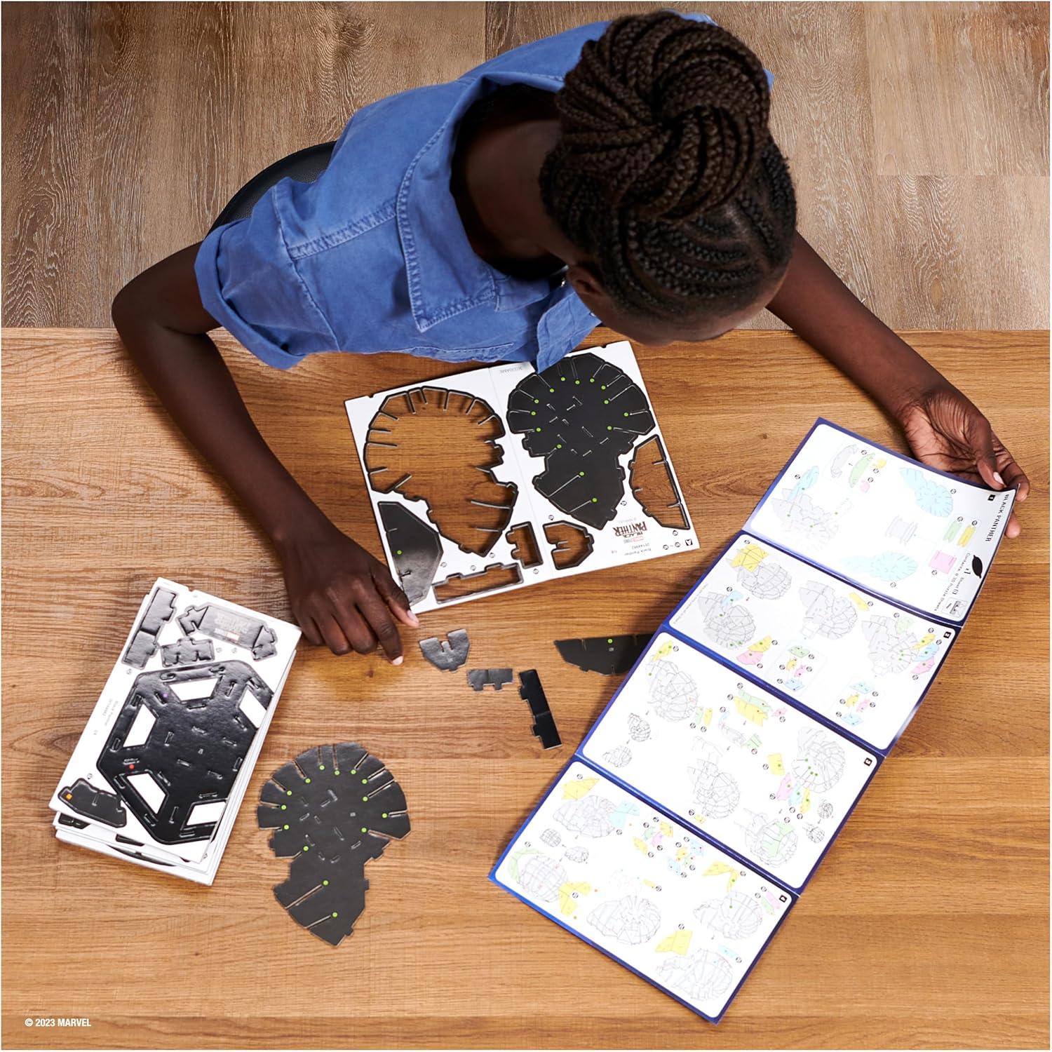 Rompecabezas 3D Black Panther Spin Master 82 Pcs Decoración