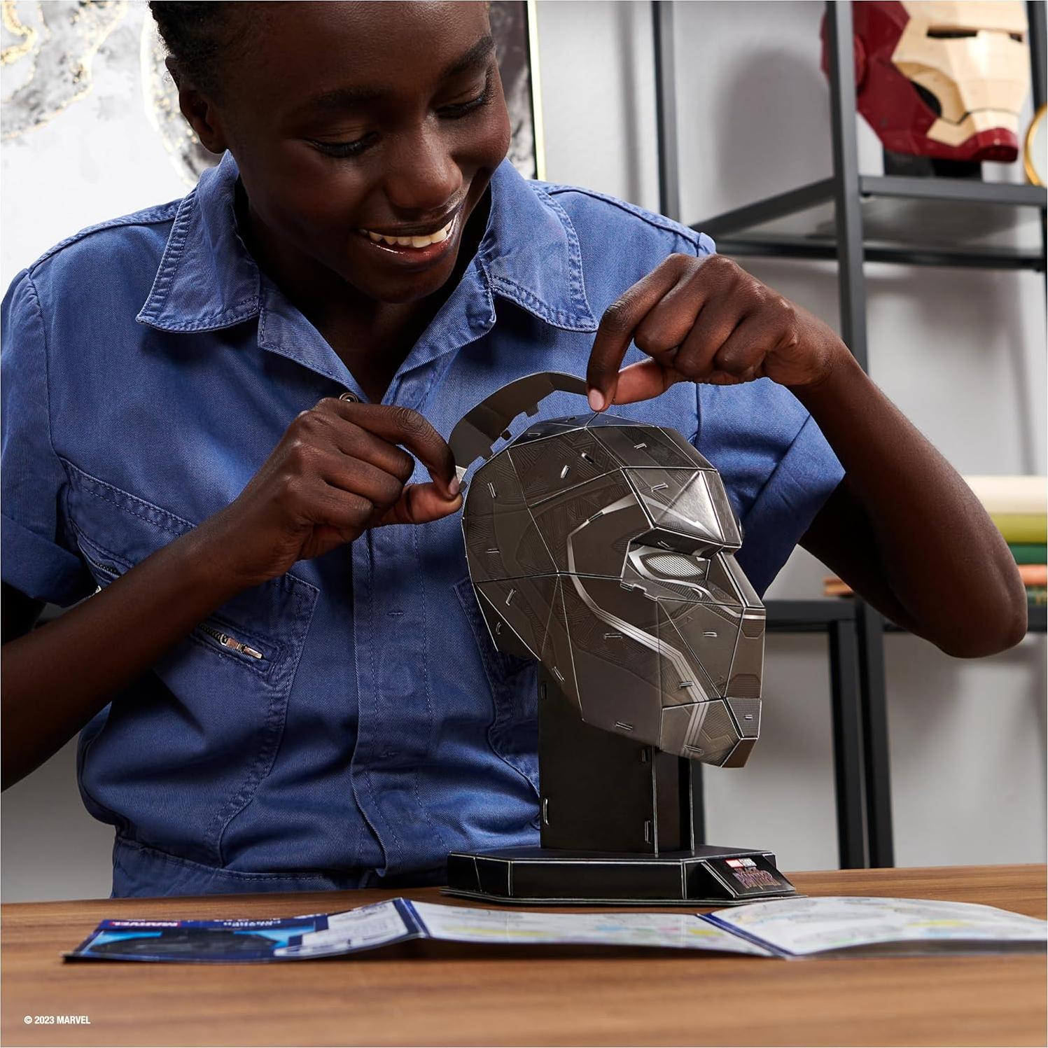 Rompecabezas 3D Black Panther Spin Master 82 Pcs Decoración