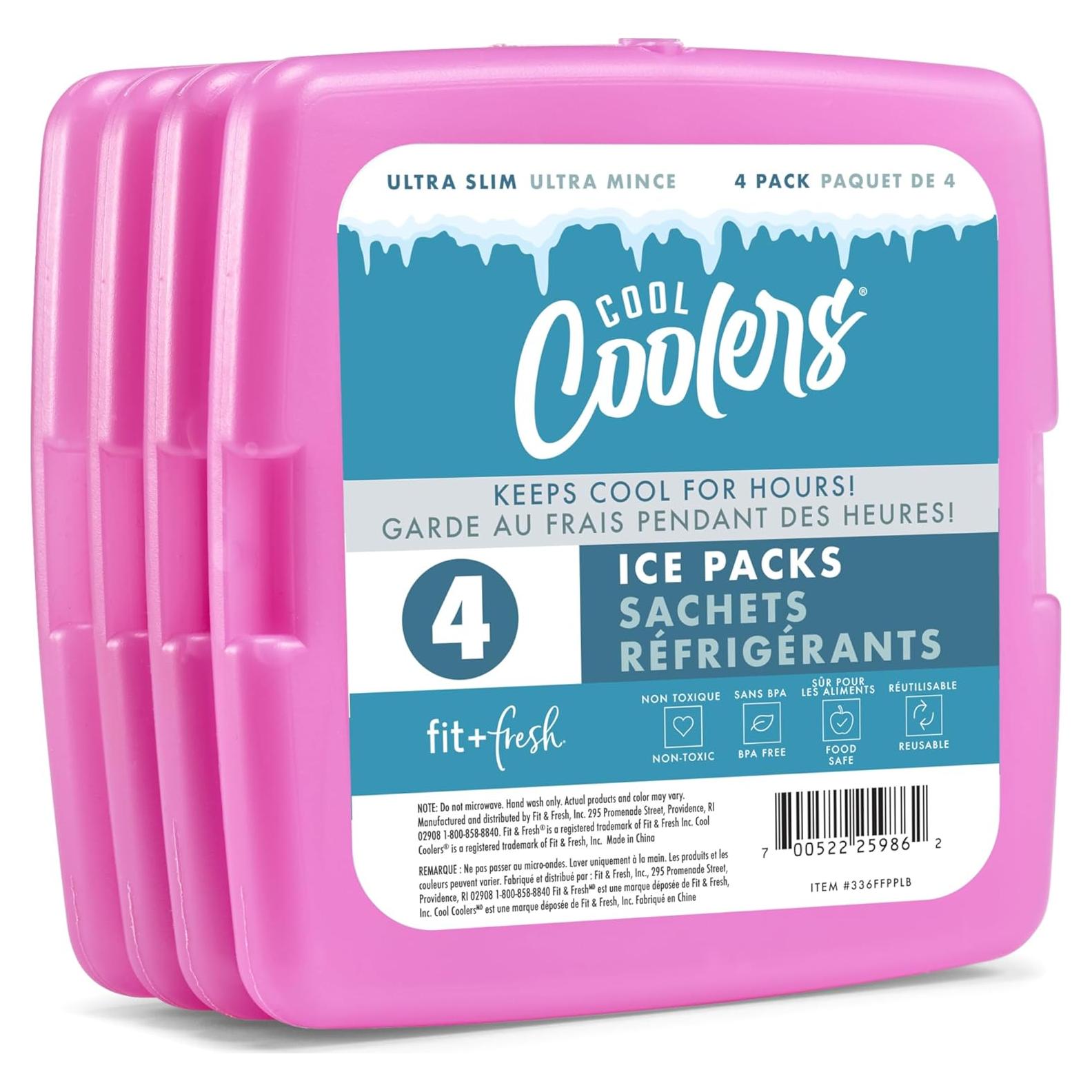 Paquetes de Hielo Reutilizables Fit & Fresh Cool Coolers 4 PZ
