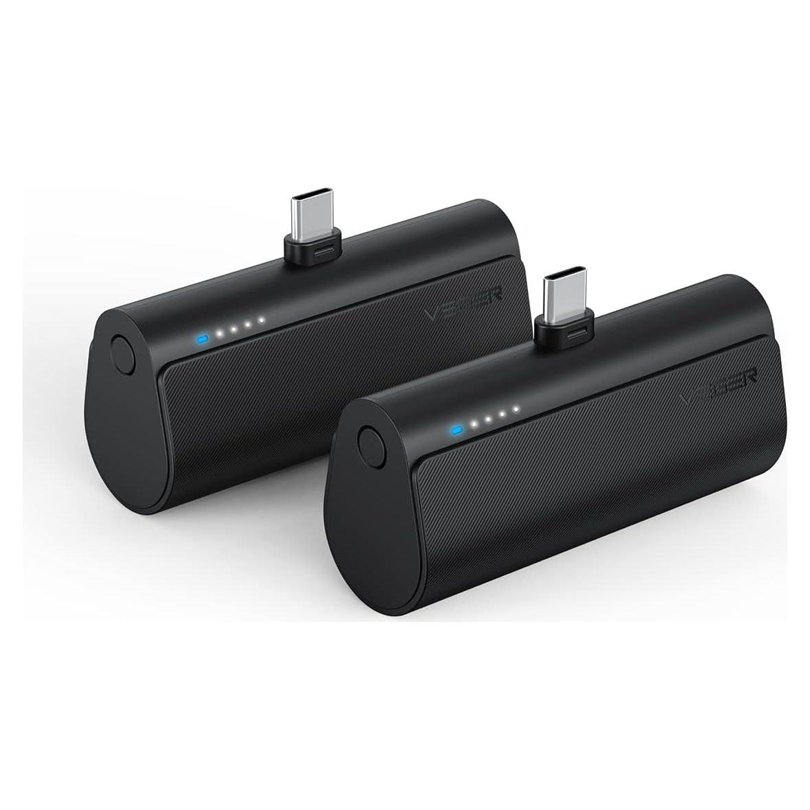 Cargadores Portátiles USB C VEGER 5000mAh 2 Paquetes Carga Rápida