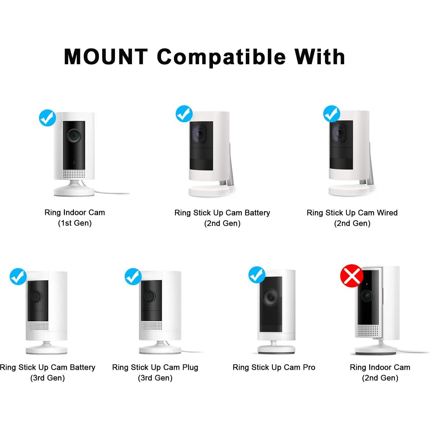 Soporte de Pared Ajustable BFYTN para Cámaras Ring - 2 Paquetes