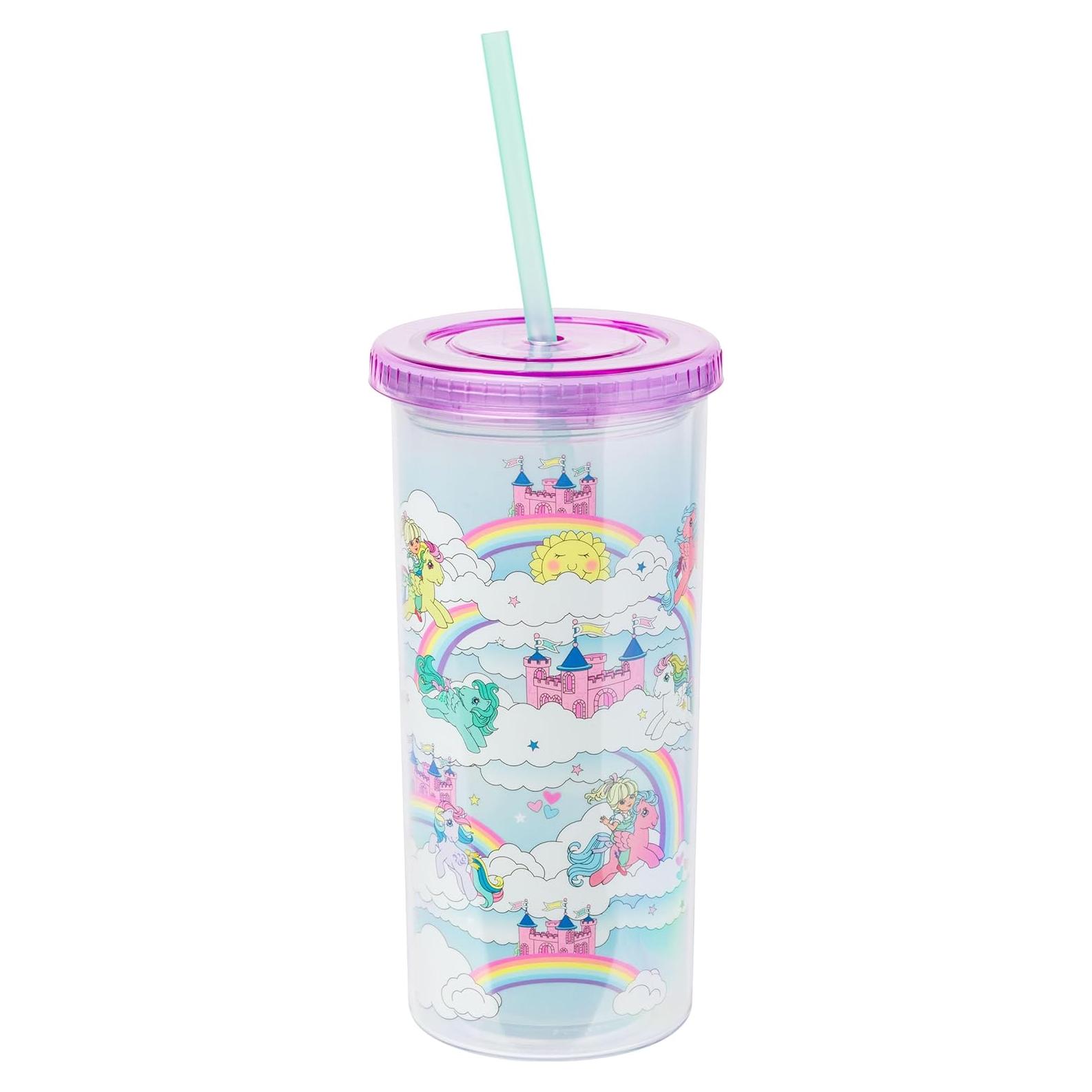 Vaso Frío My Little Pony 591 ml con Tapa y Pajilla