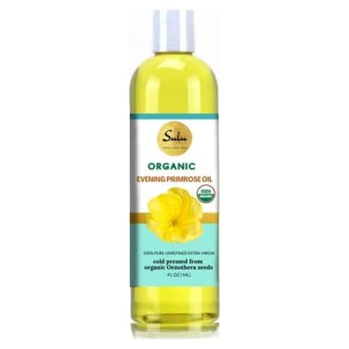 Aceite de Onagra Virgen Puro SULU ORGANICS 113.4 g Prensado en Frío