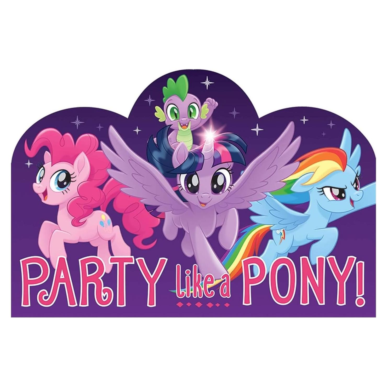 Invitaciones Postales Amscan Mis Pequeños Ponis 8 Unidades