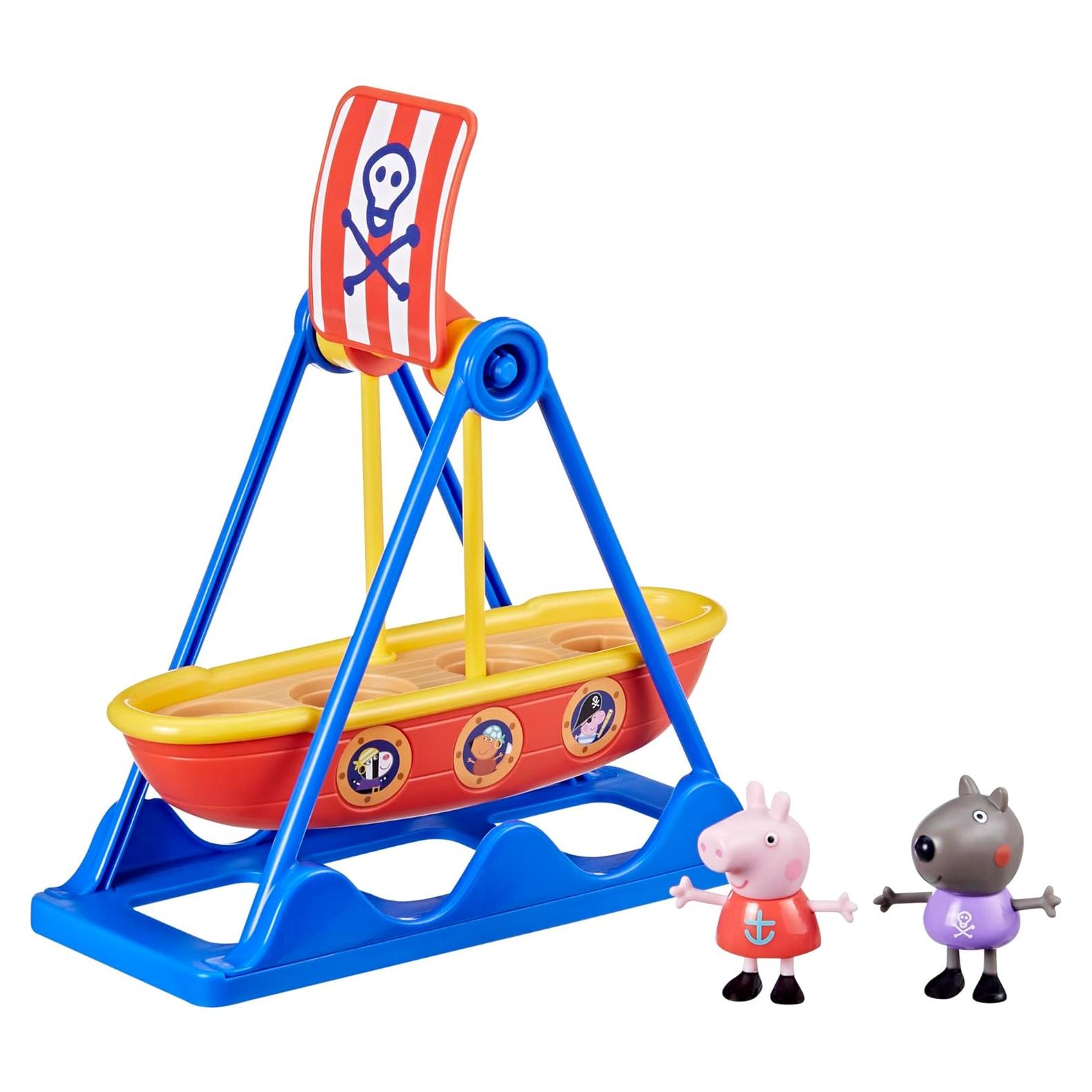 Barco Pirata Balanceante Peppa Pig con 2 Figuras 3 años+
