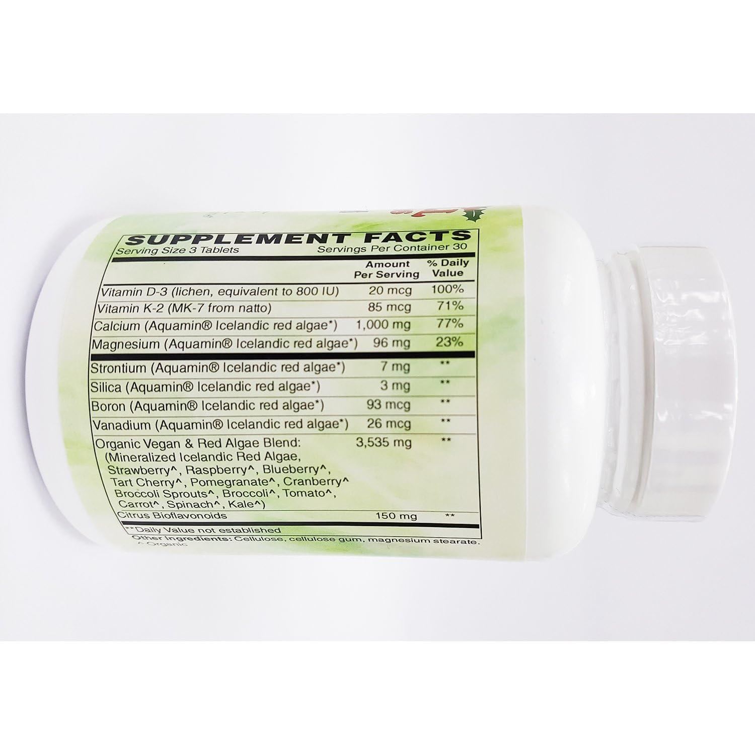 Calcio Orgánico de Algas Aquamin 1000 mg 90 Tabletas