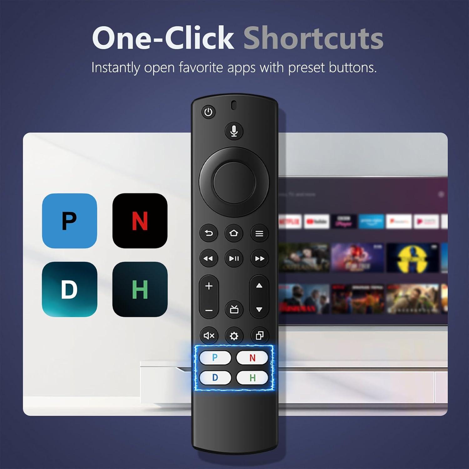 Control Remoto Reemplazo IDGPUW para Smart TV Insignia y Toshiba